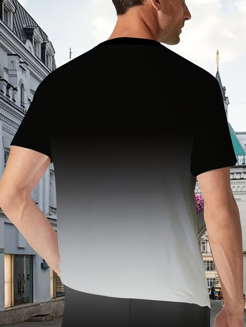 Men's shirt 3-pack gradient letter signature 3D - photo 3