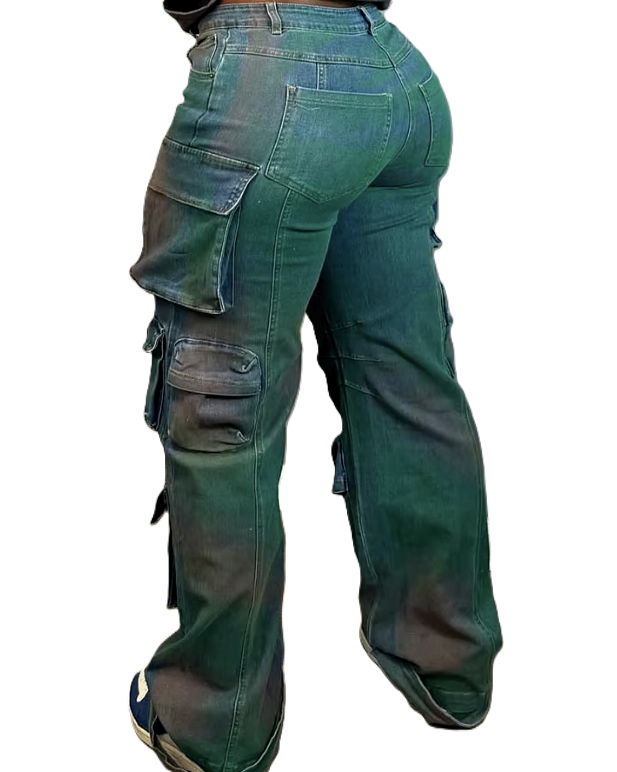 Women's Wide-Leg Cargo Jeans