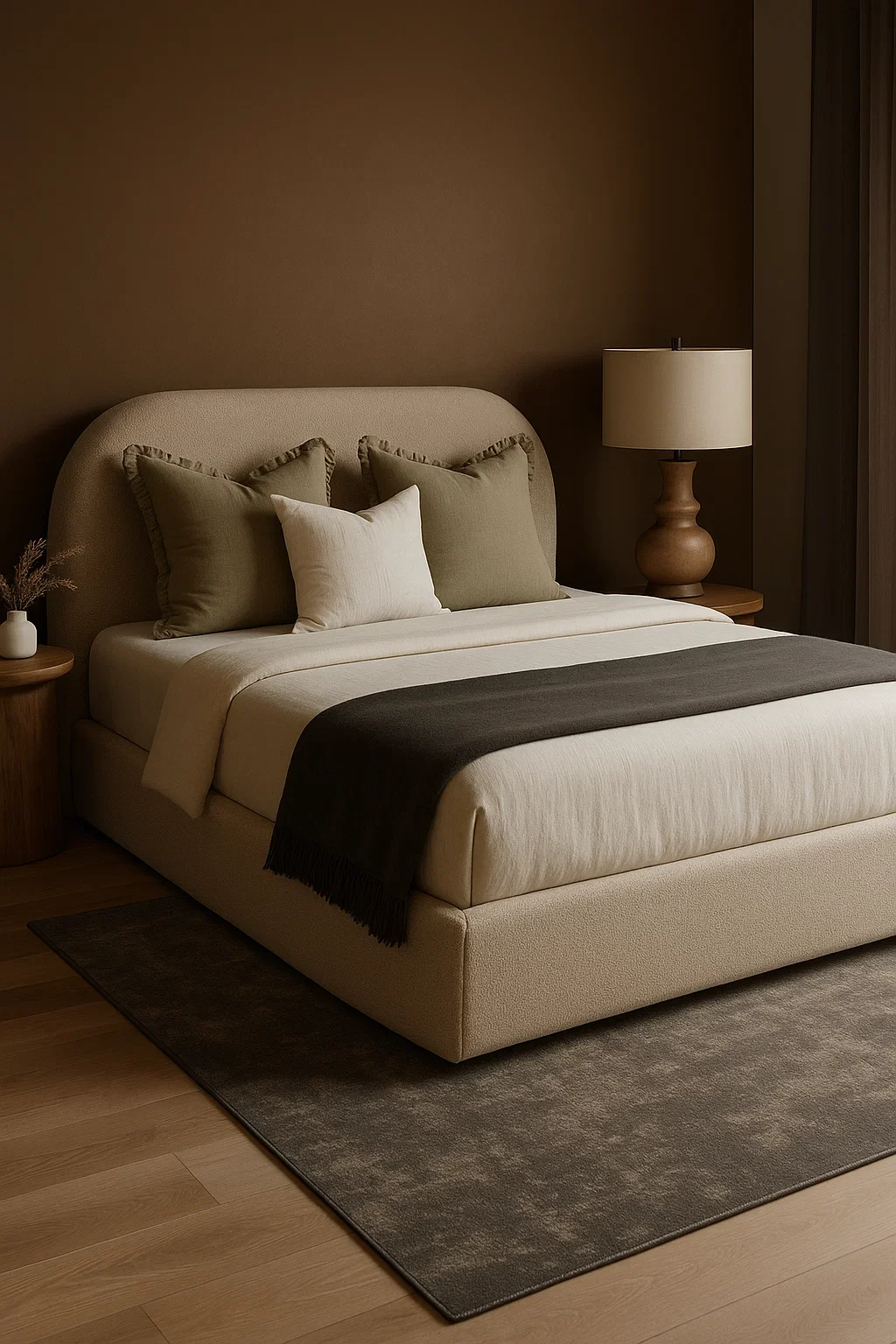 New Boucle Storage Bed Frame + 1-Yr Warranty | Queen King - photo 2
