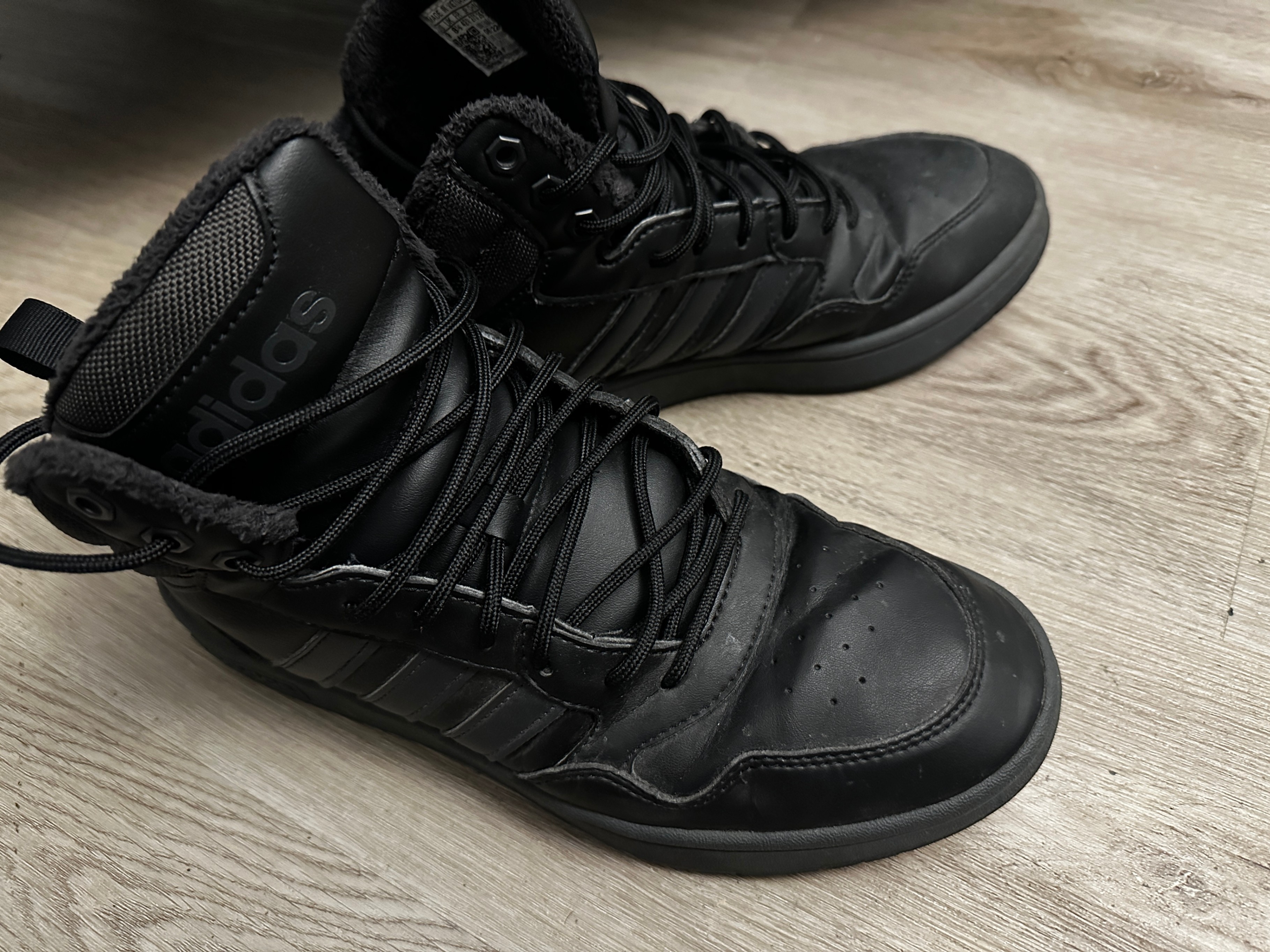 Adidas Hoops 3.0 Mid Winterized - Black / Faux-Fur (Size 9)