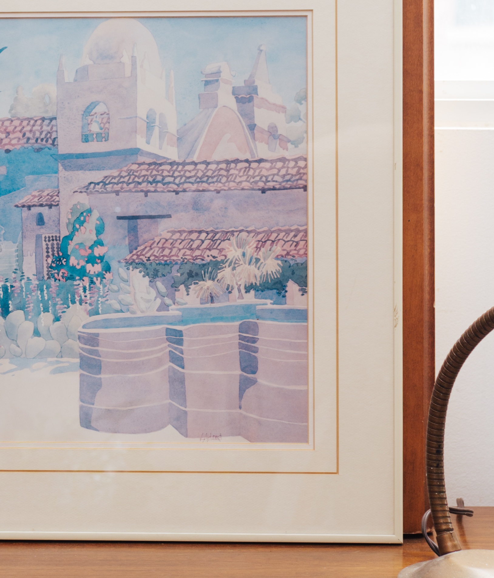 Framed Mediterranean Watercolour Print - photo 4