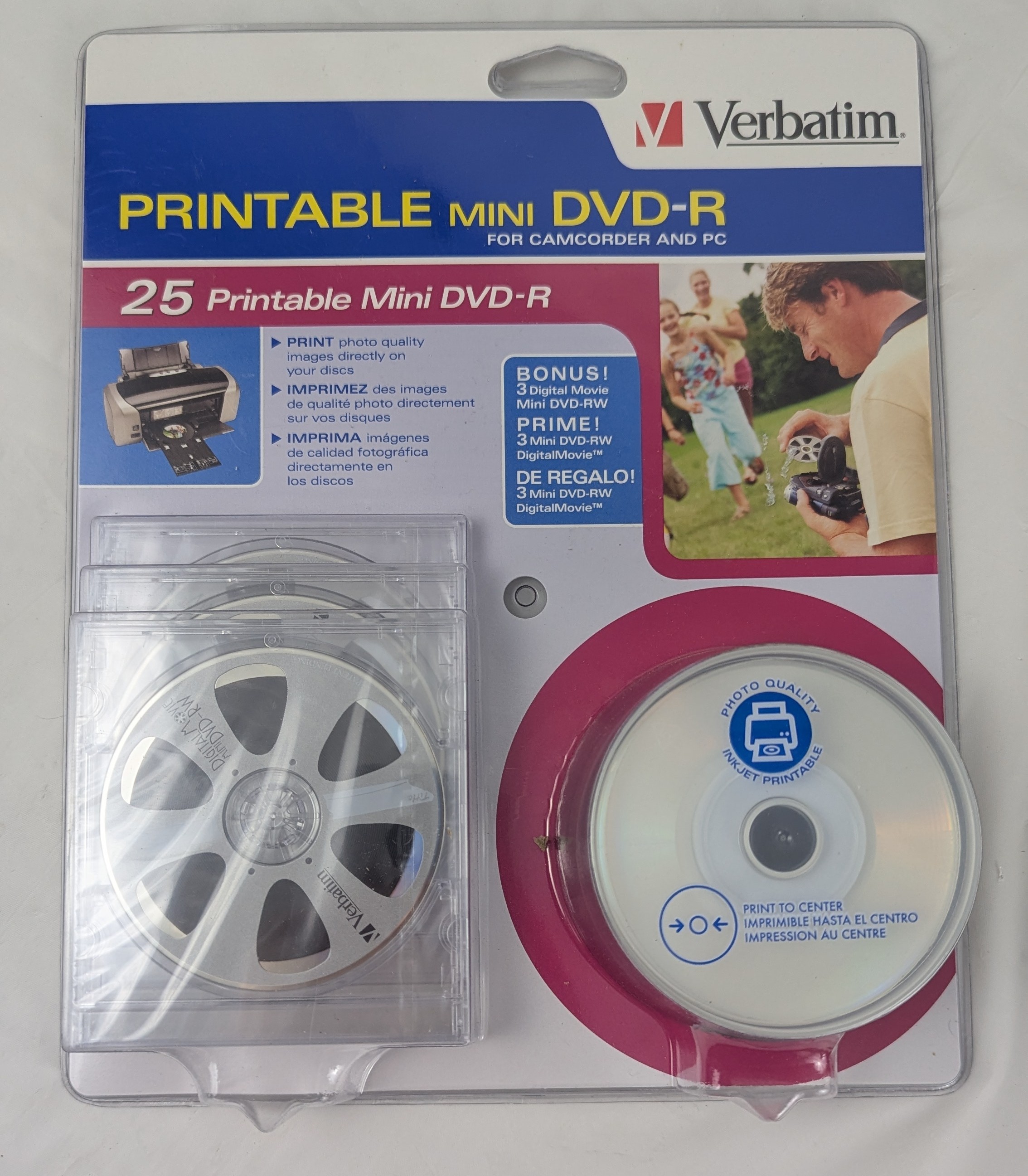 VERBATIM Mini 8cm DVD-R  x25 DVD-RW x3 Discs for Camcorder
