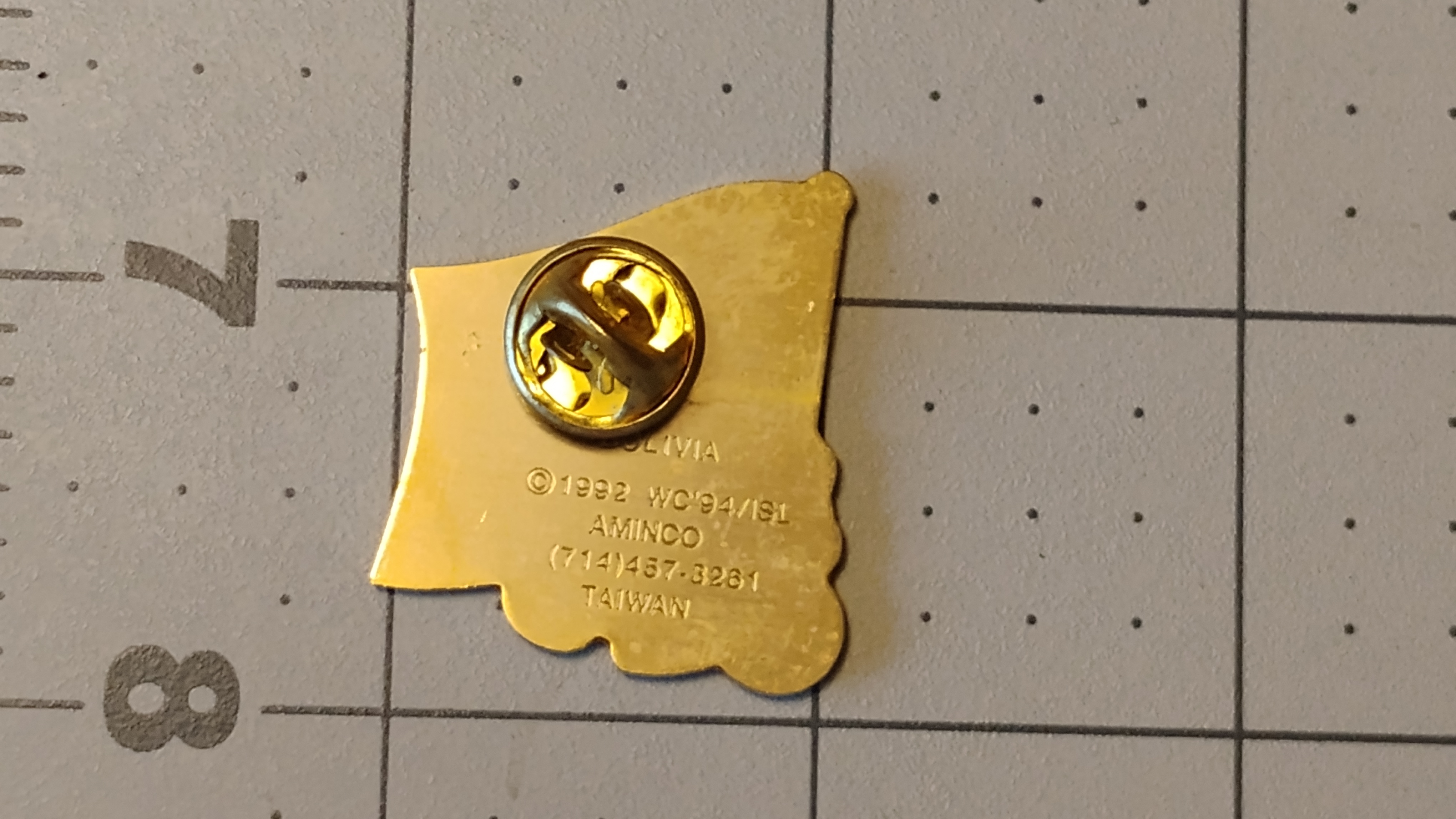 FIFA World Cup USA 1994 Bolivia Lapel Pin - photo 2