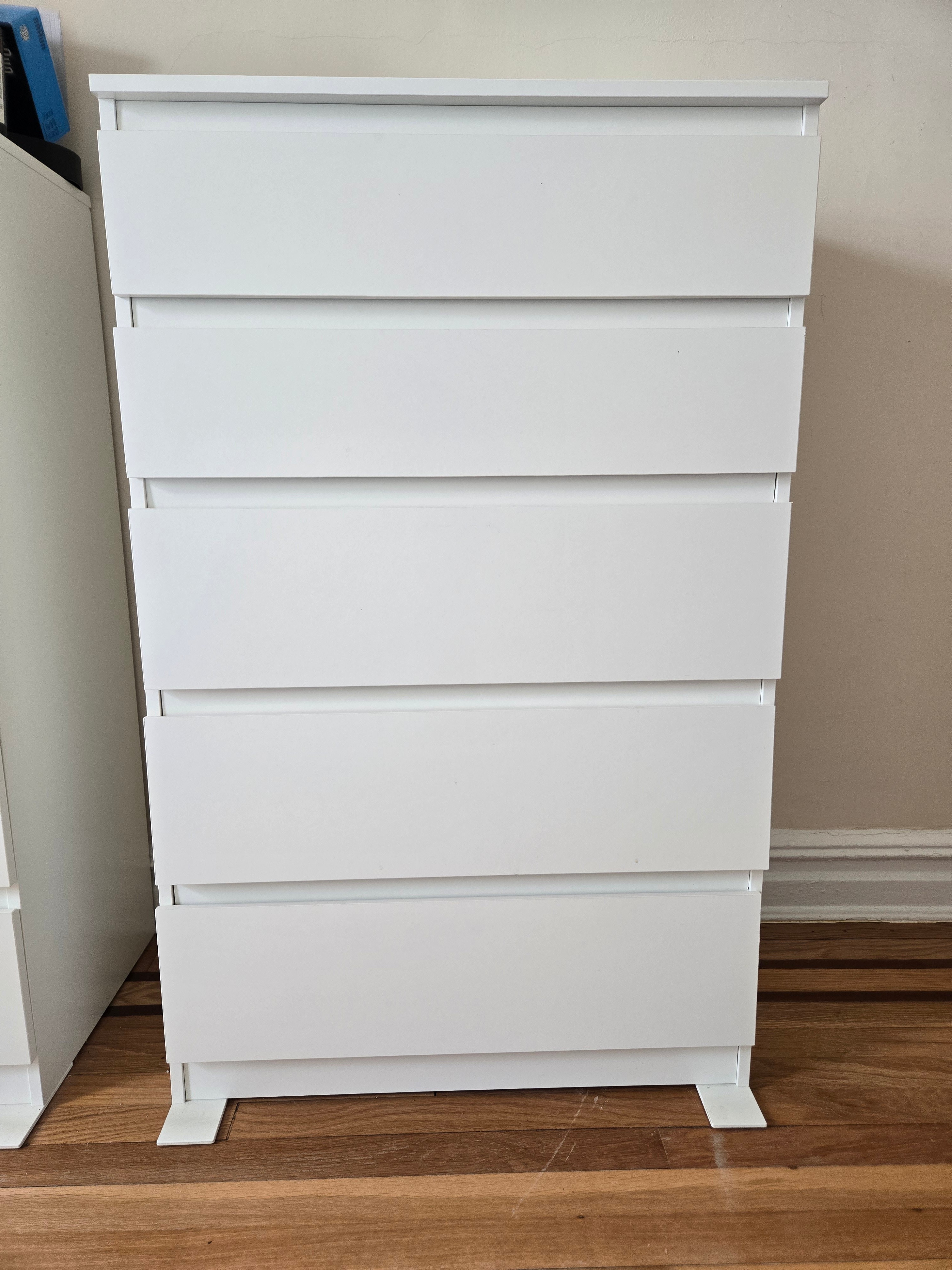 IKEA MALM 5-Drawer Dresser White x2 Set