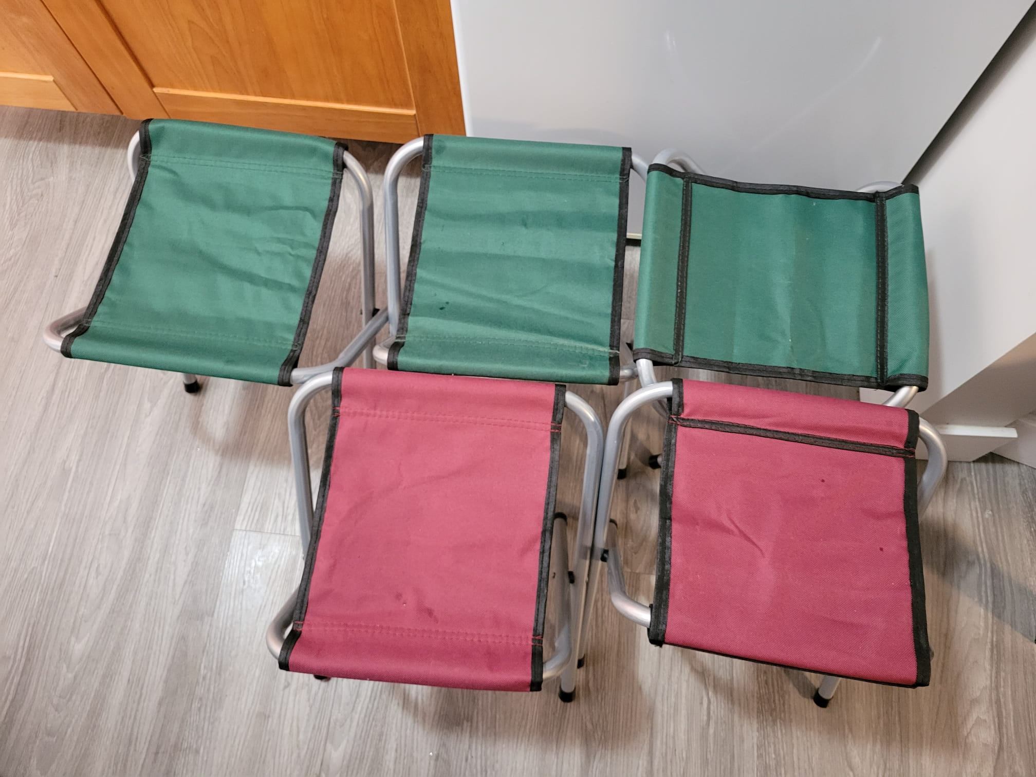 5 Folding Camping Stools - New - photo 2