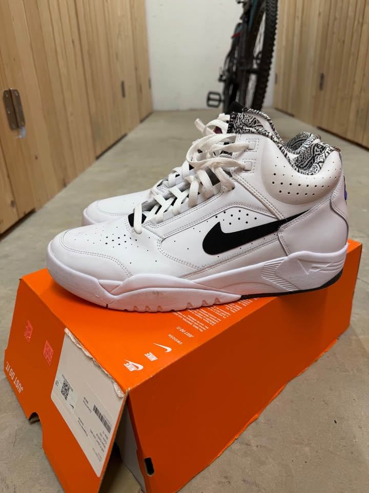 New Nike Air Flight Lite Mid WHITE BLACK 2021 - photo 3
