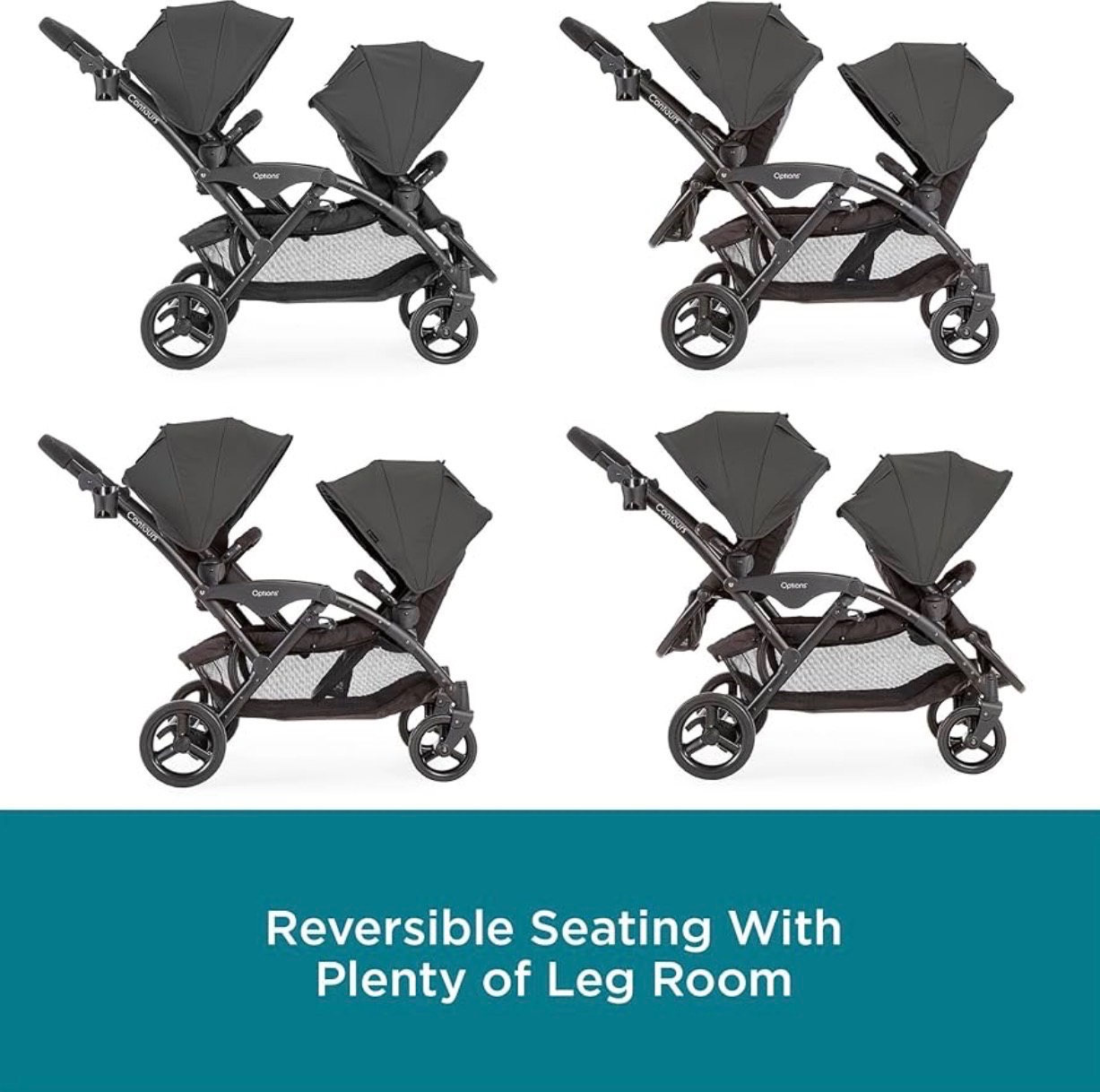 Double Stroller V2 Tandem Lightweight Reversible Seats