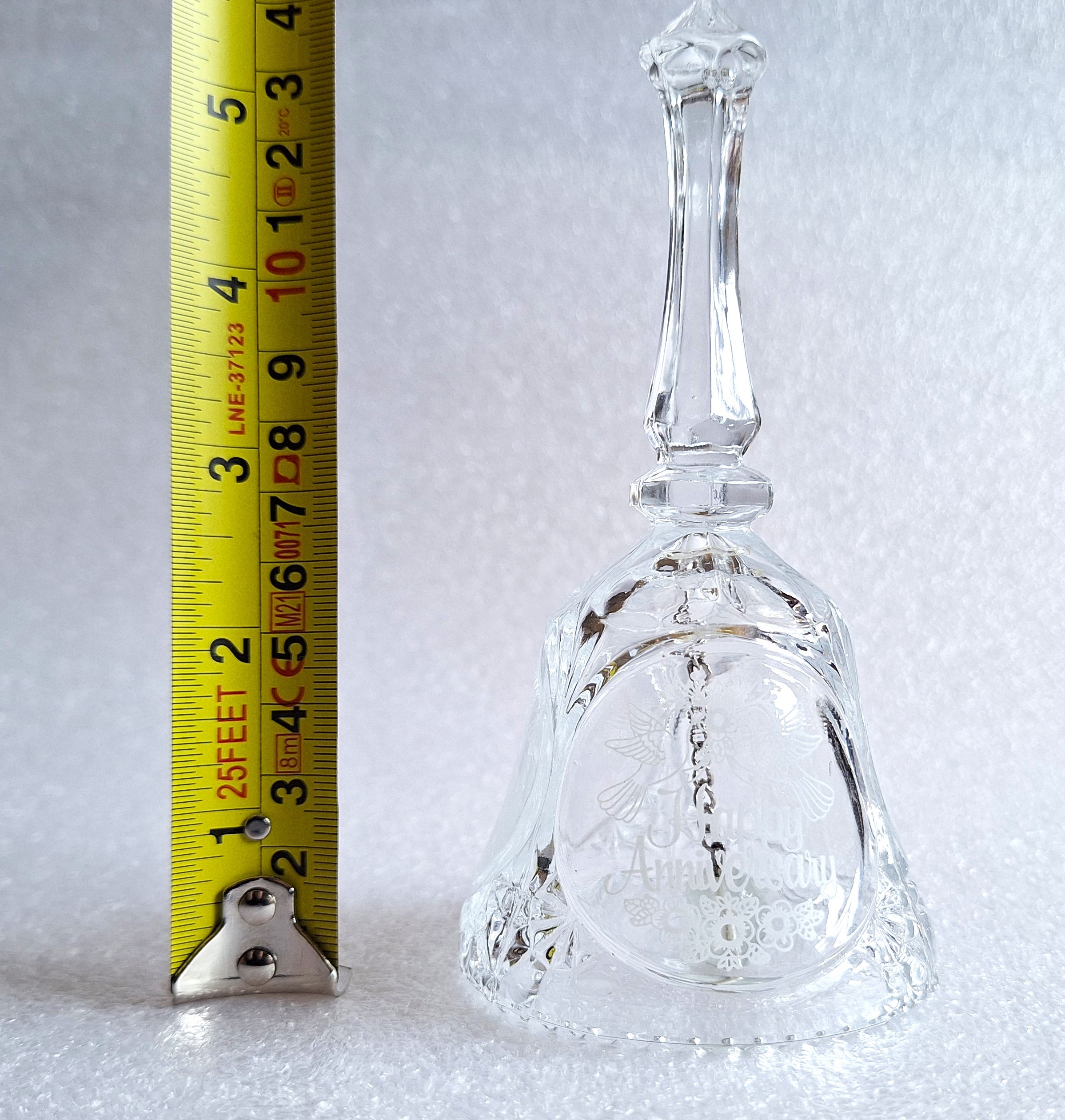 Glass "Happy Anniversary" Bell - photo 3
