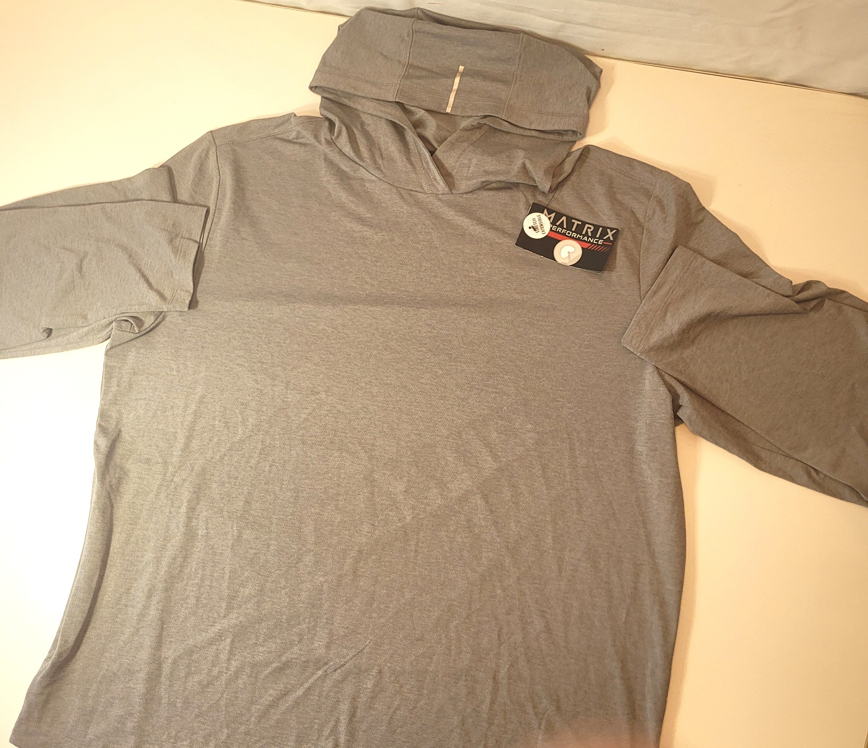 NEW Matrix Performance Gray Lightweight Pullover Hoodie Mens 2XL - photo 2