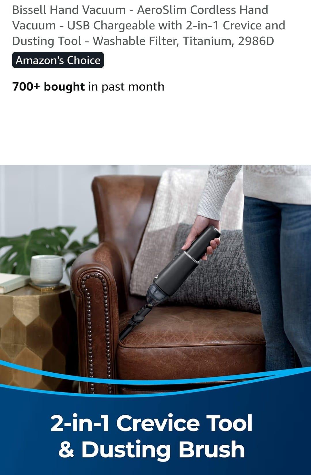 Bissell AeroSlim Cordless Hand Vacuum Titanium