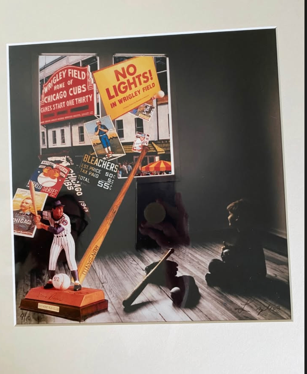 Chicago Cubs Photo Wrigley Field Lou Zale Signed - photo 2