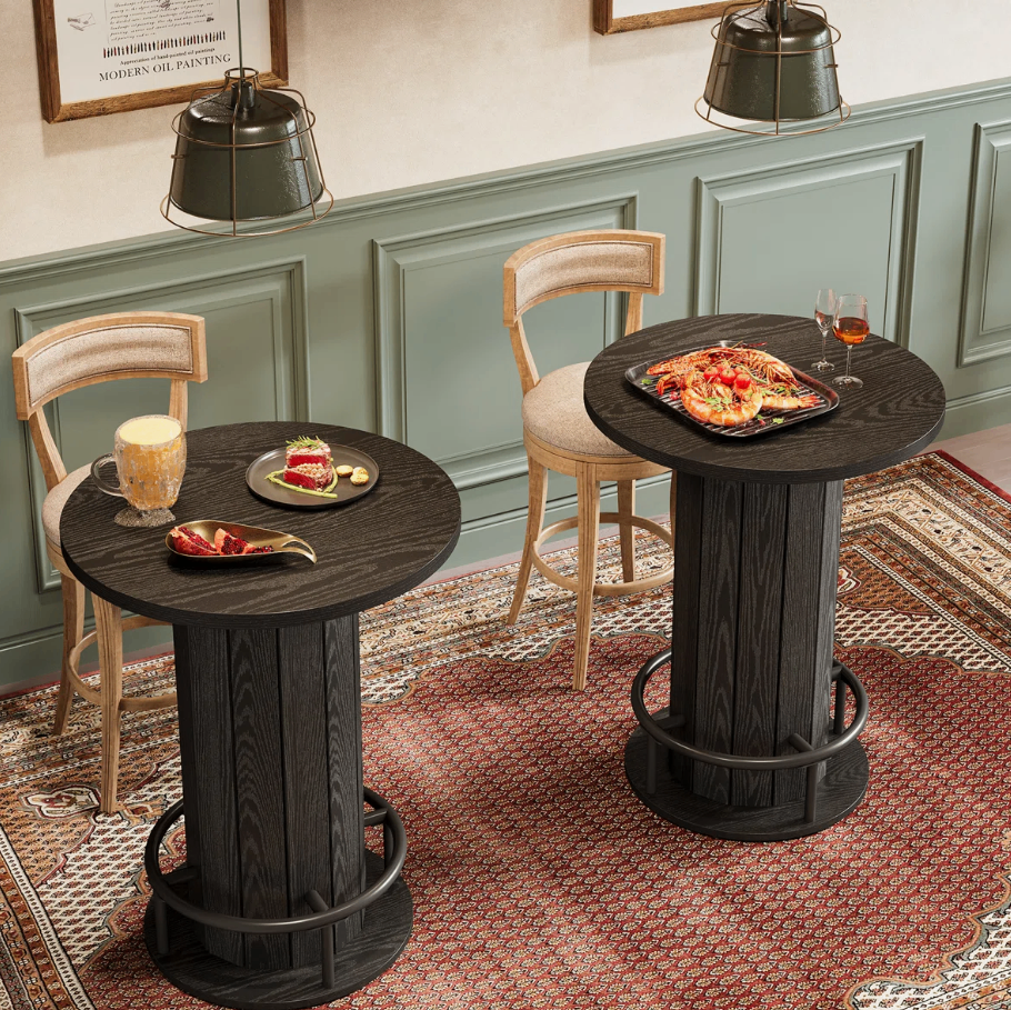 Round Bar Table with Footrest - New in box - photo 5