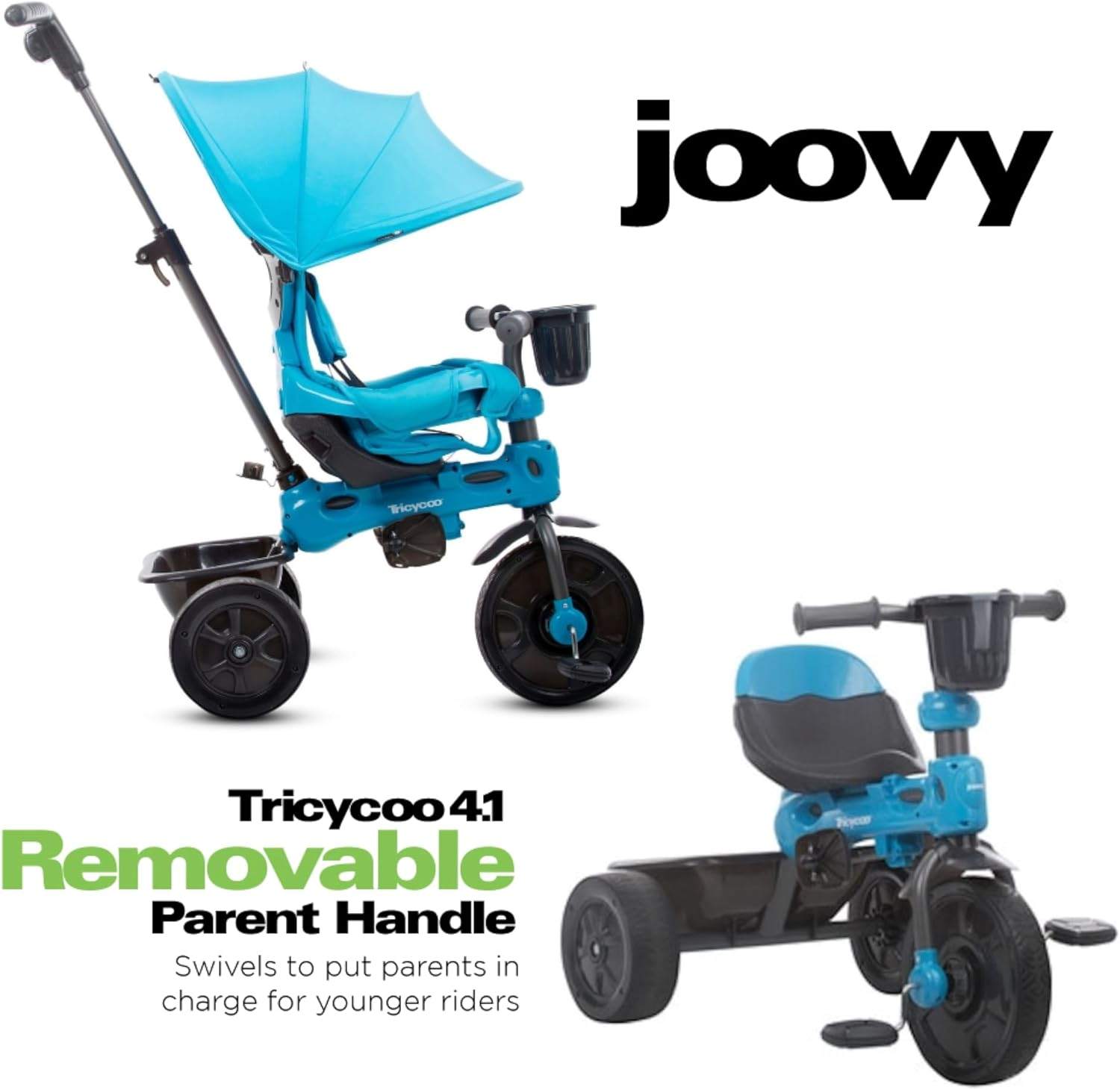 Joovy Tricycoo 4.1 Premium Toddler Tricycle - Blue - photo 2