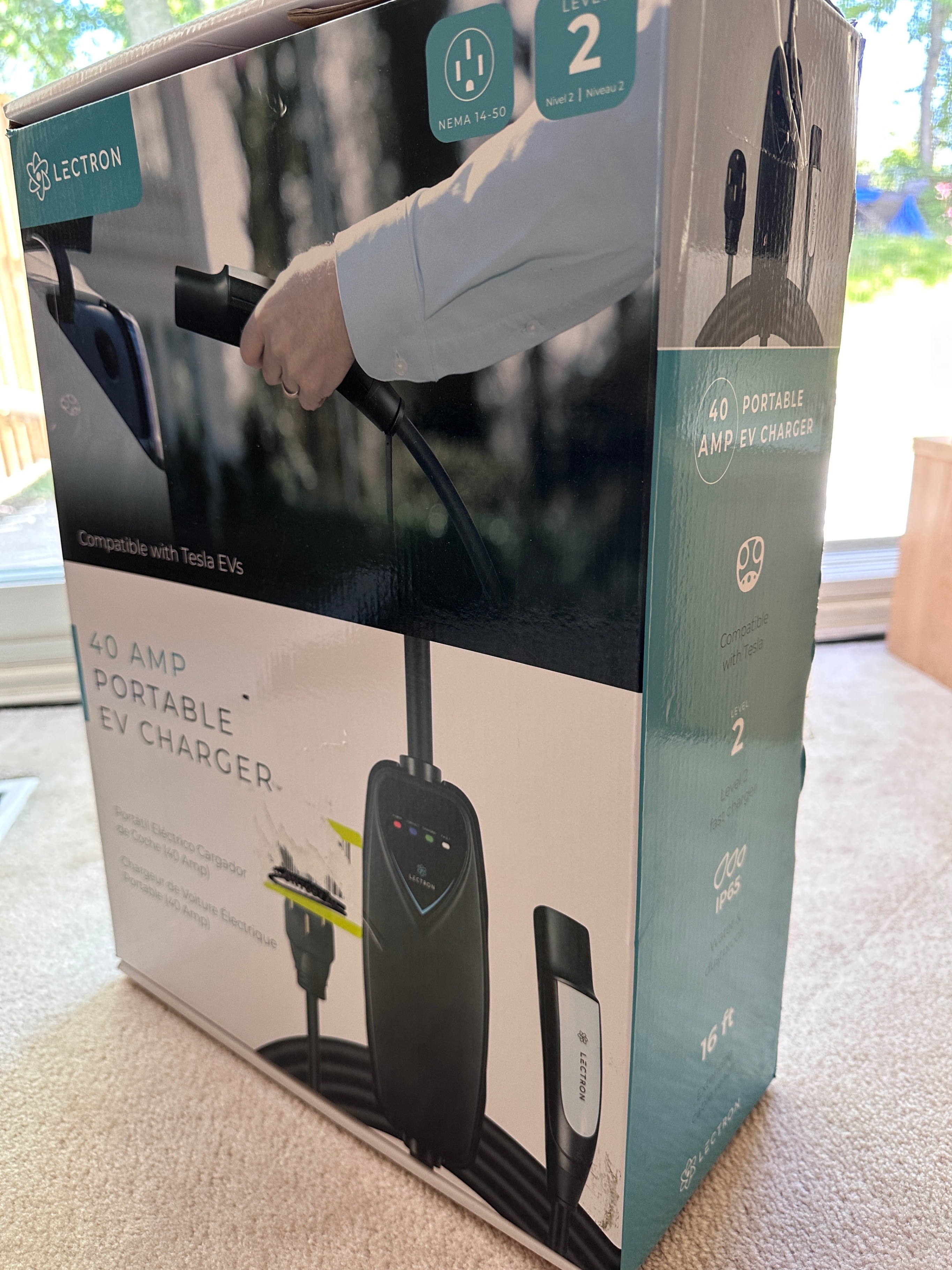 Level 2 J1772 Charger 40Amp 16ft Portable EV Charger WiFi Plug - photo 2