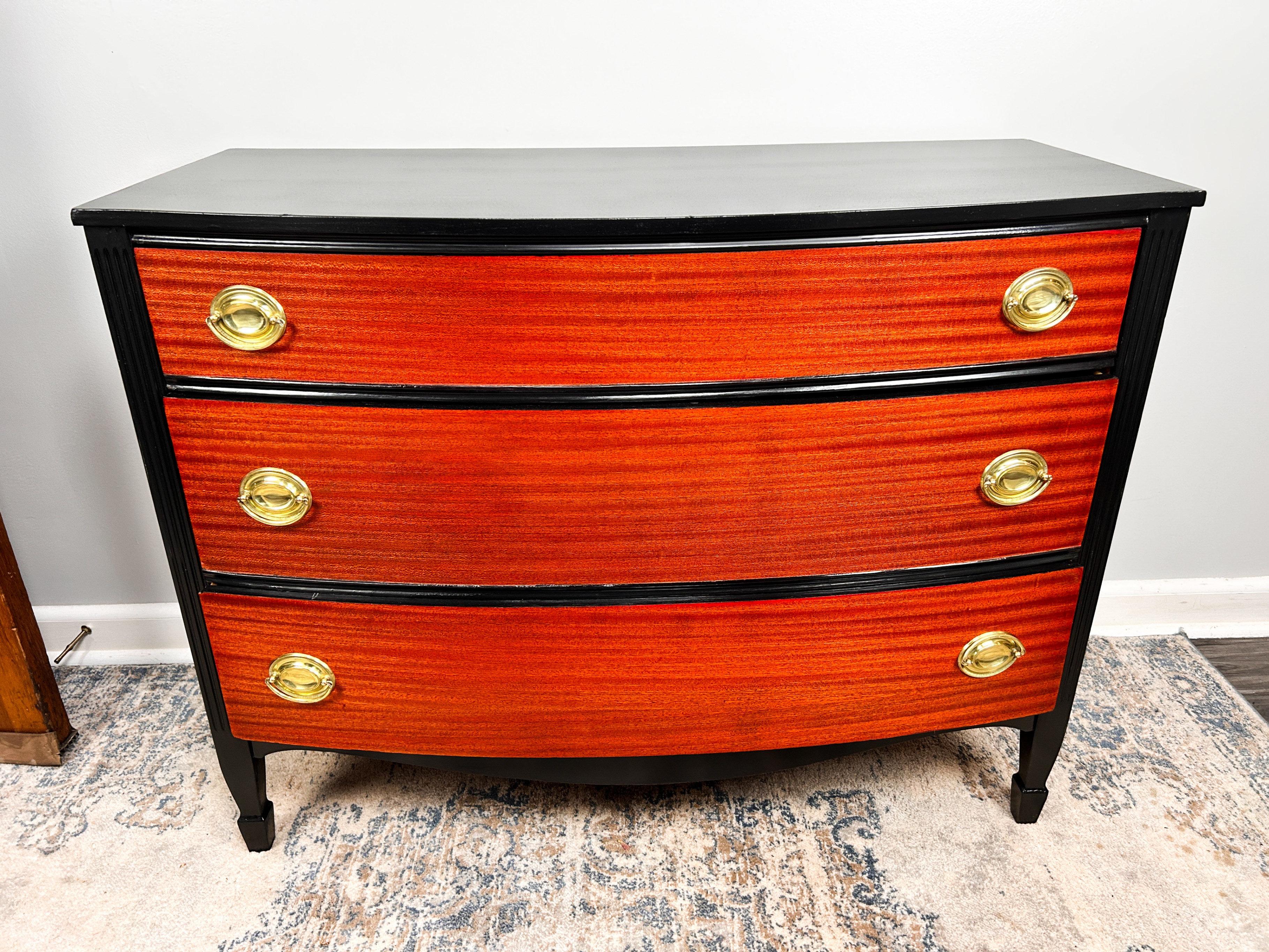 Federal Chest — Mahogany, Black, 3 Drawers, Delivery