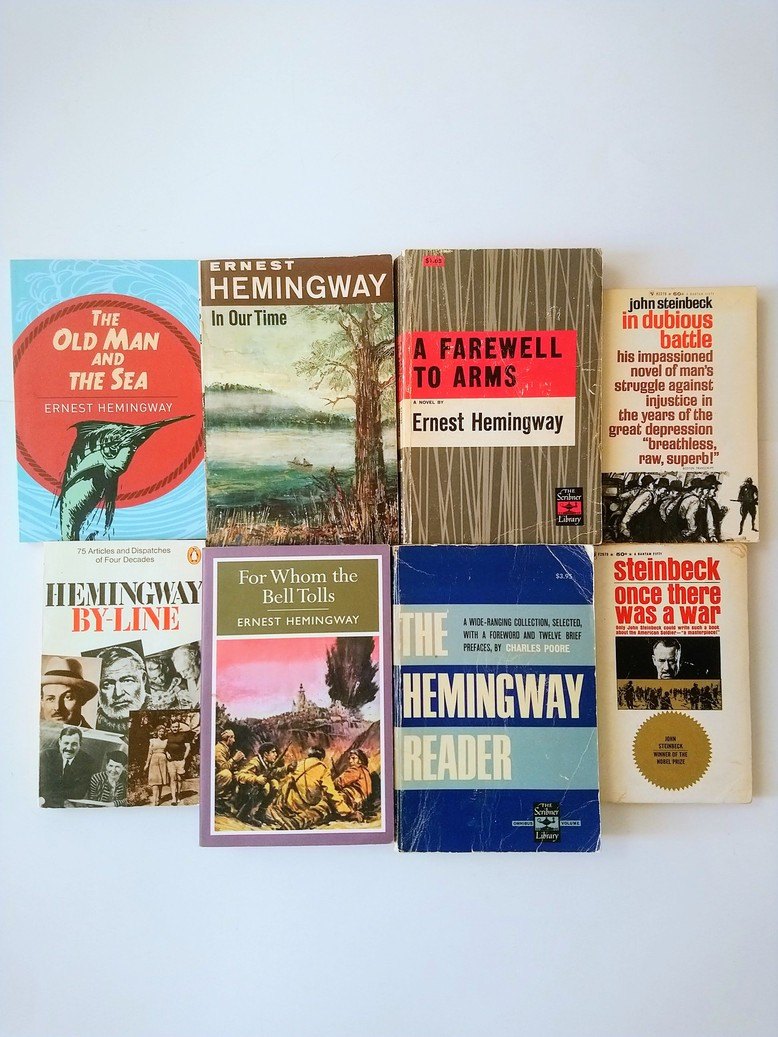 Ernest Hemingway & John Steinbeck books!