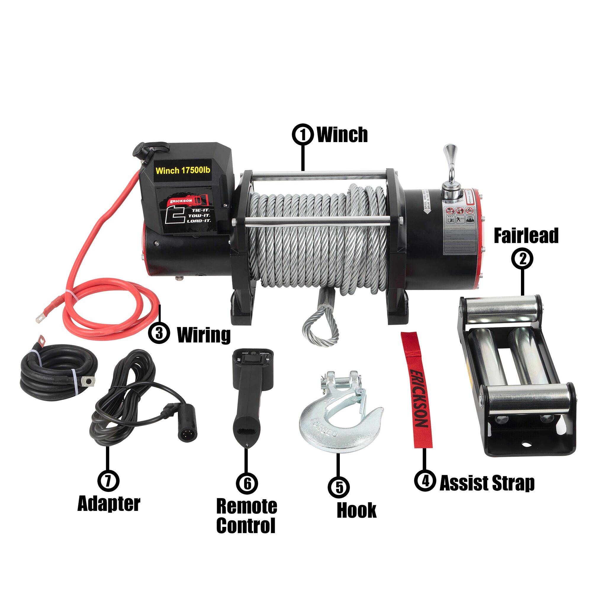 17,500 lb 12V DC Winch - photo 3