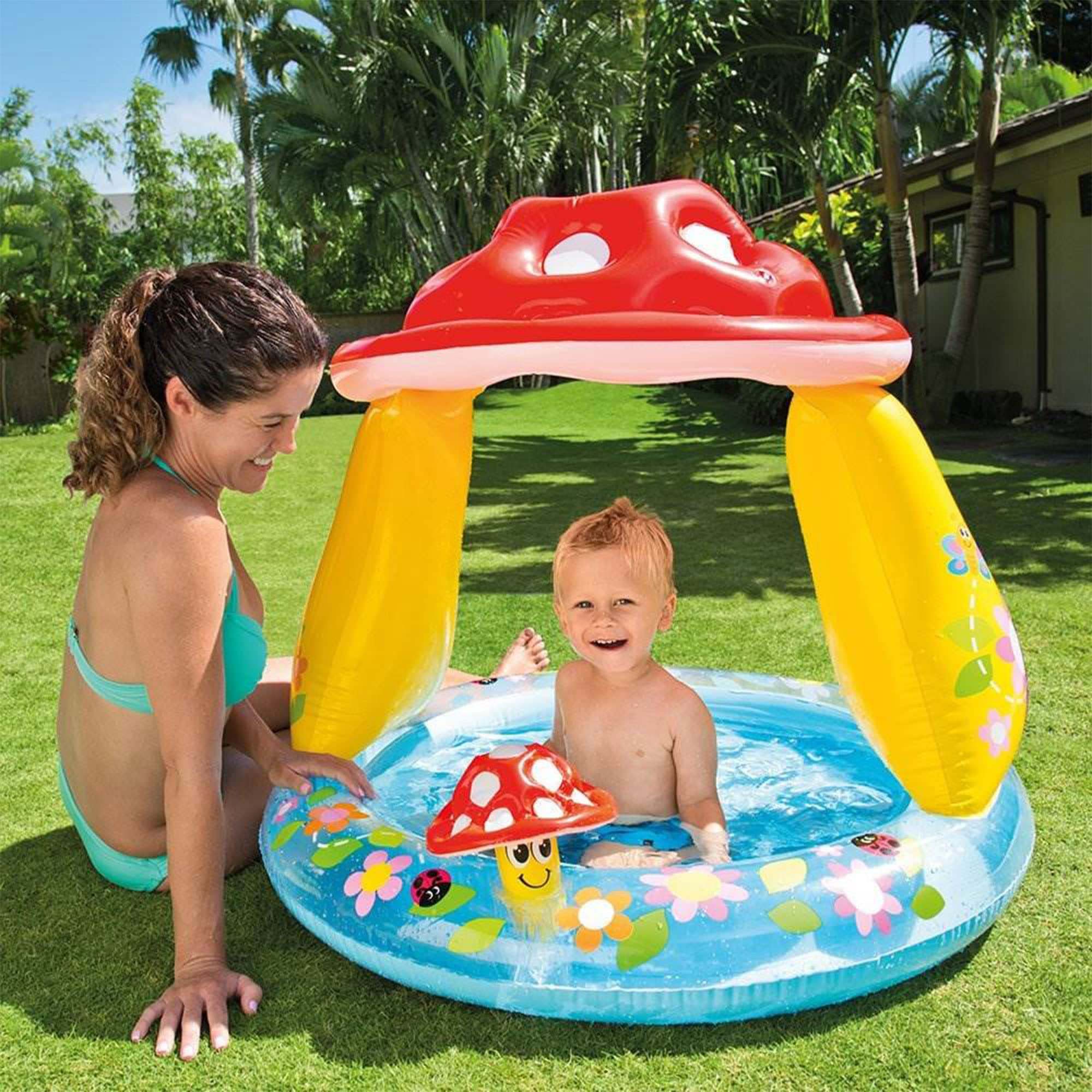 New in box Intex Mushroom Baby Pool w Shade Cover