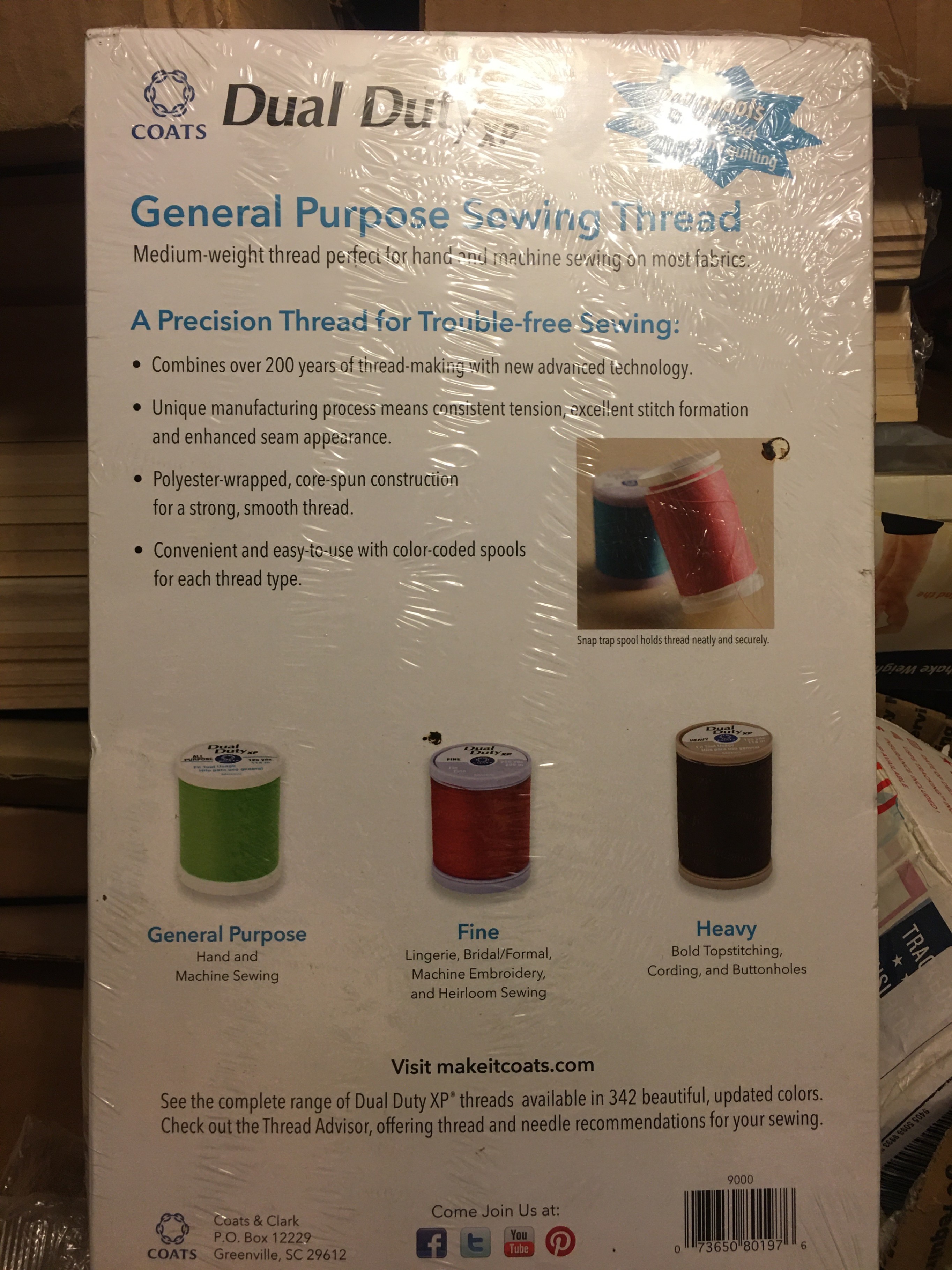 Coats Dual Duty General Purpose Sewing Thread Spool Set - photo 2