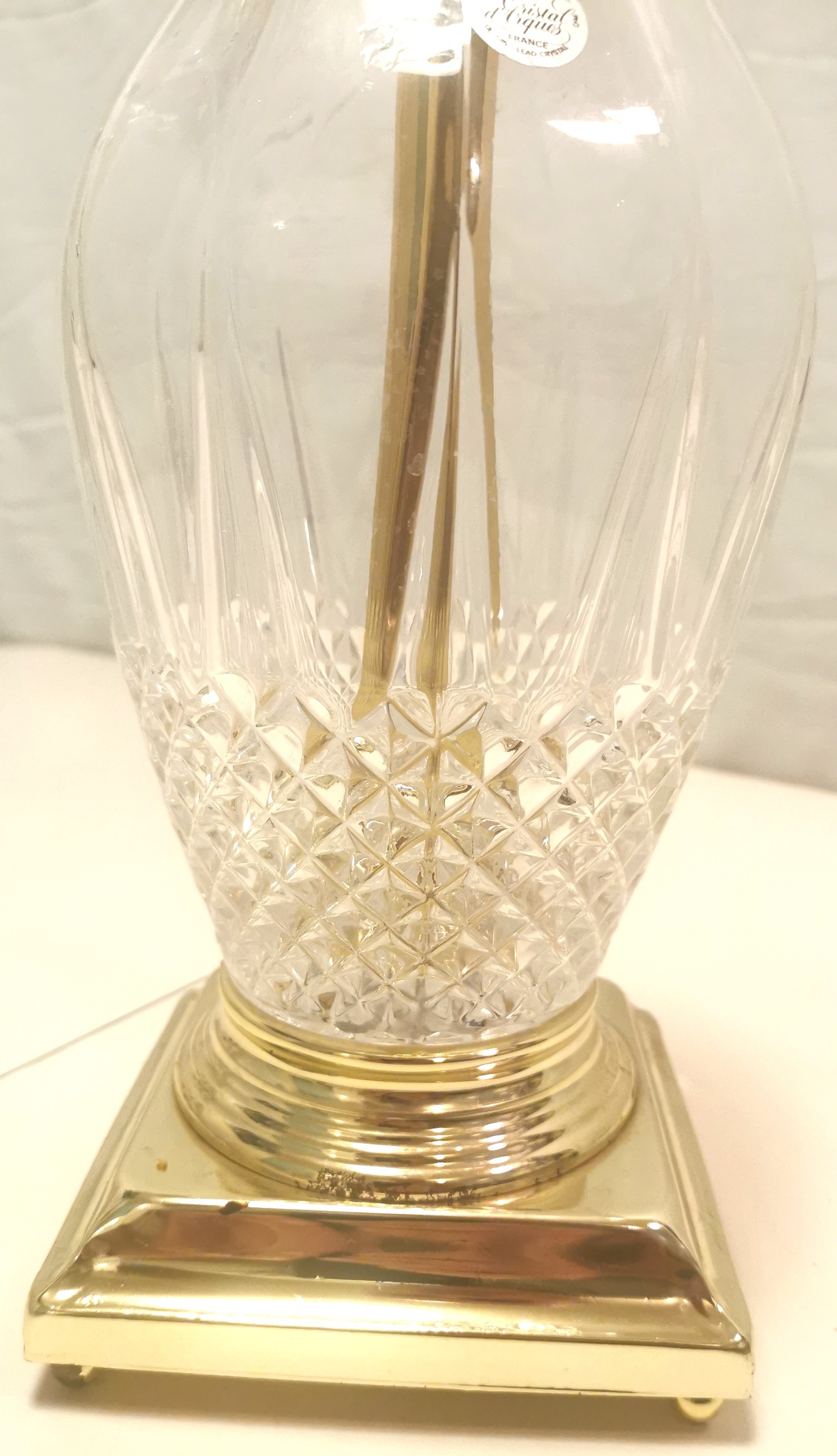 1970s Cristal d'Arques "Longchamp" Crystal Table Lamp - France - photo 4
