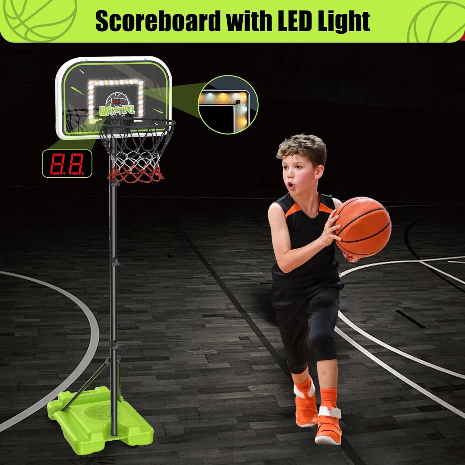 4 in 1 Kids Basketball Hoop and Tee Ball Set for Kids 3-5 | Sale - photo 2