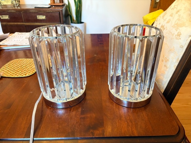 Two Glass Table Lamps - photo 2