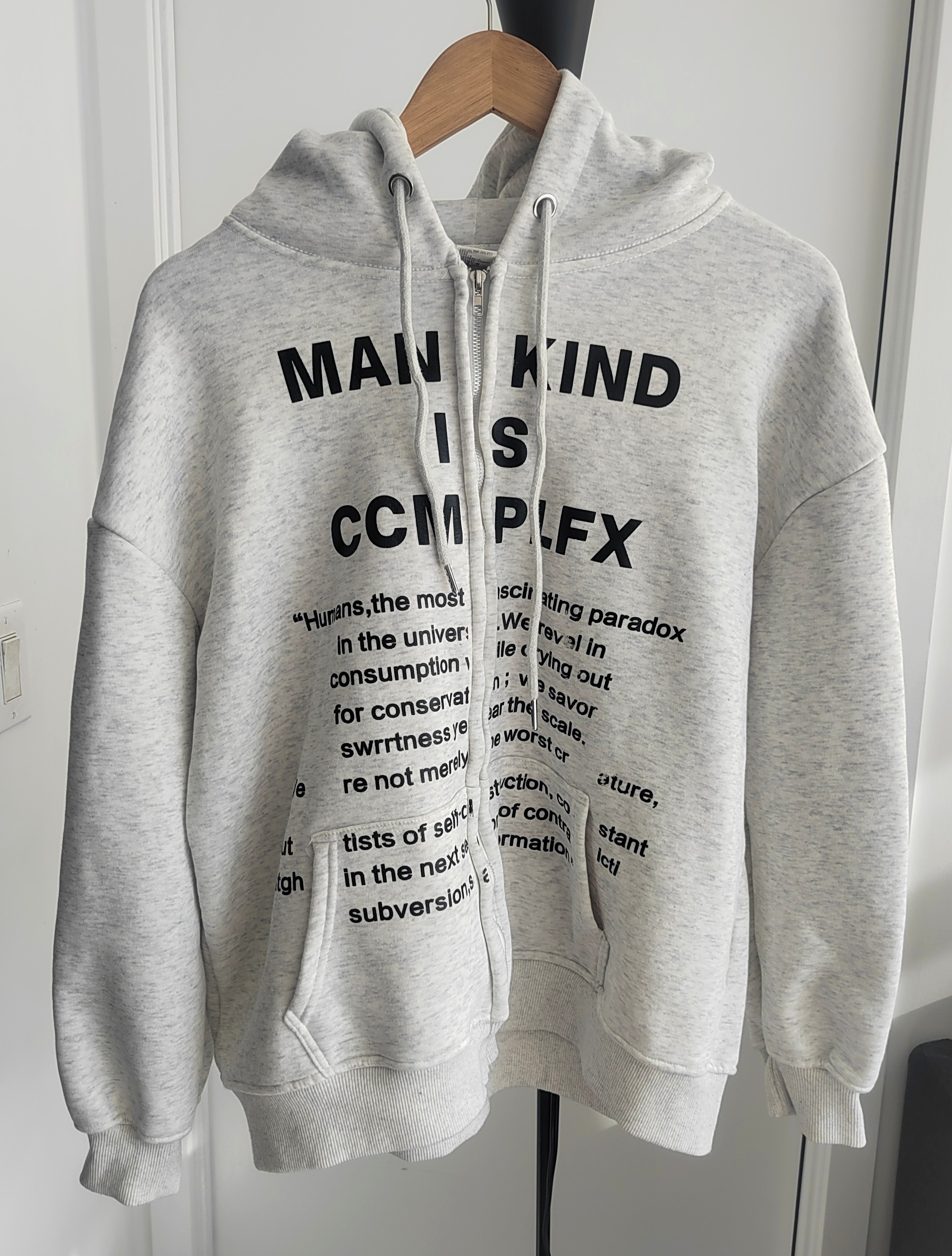 Grey "MAN KIND IS CCMPLX" Hoodie
