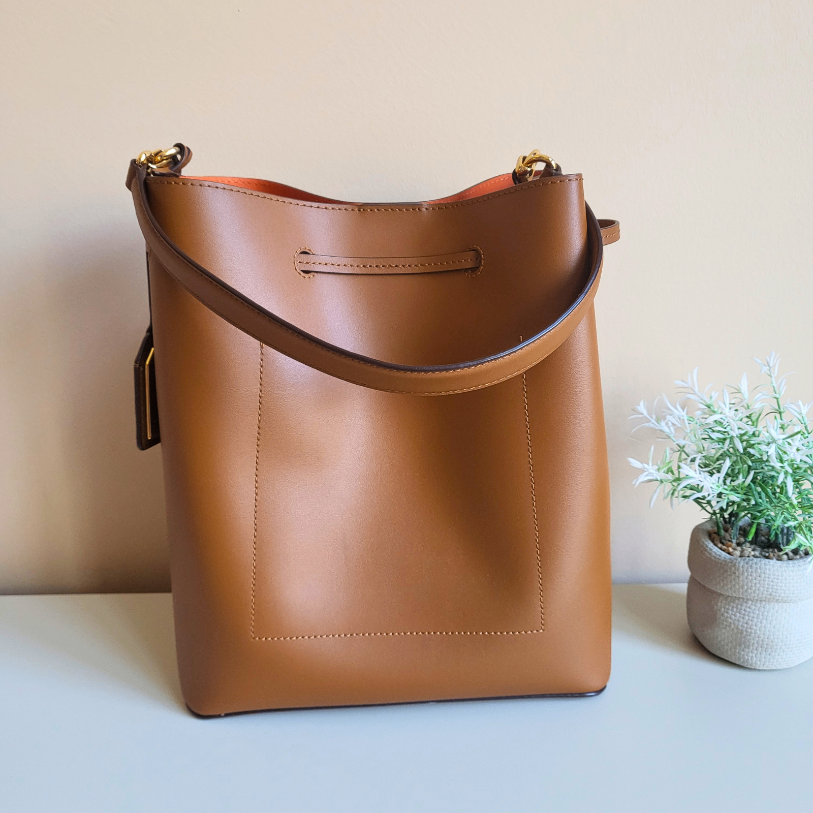 Ralph Lauren - Bucket Bag Tan/Orange - Pre-Loved! 👜 - photo 4