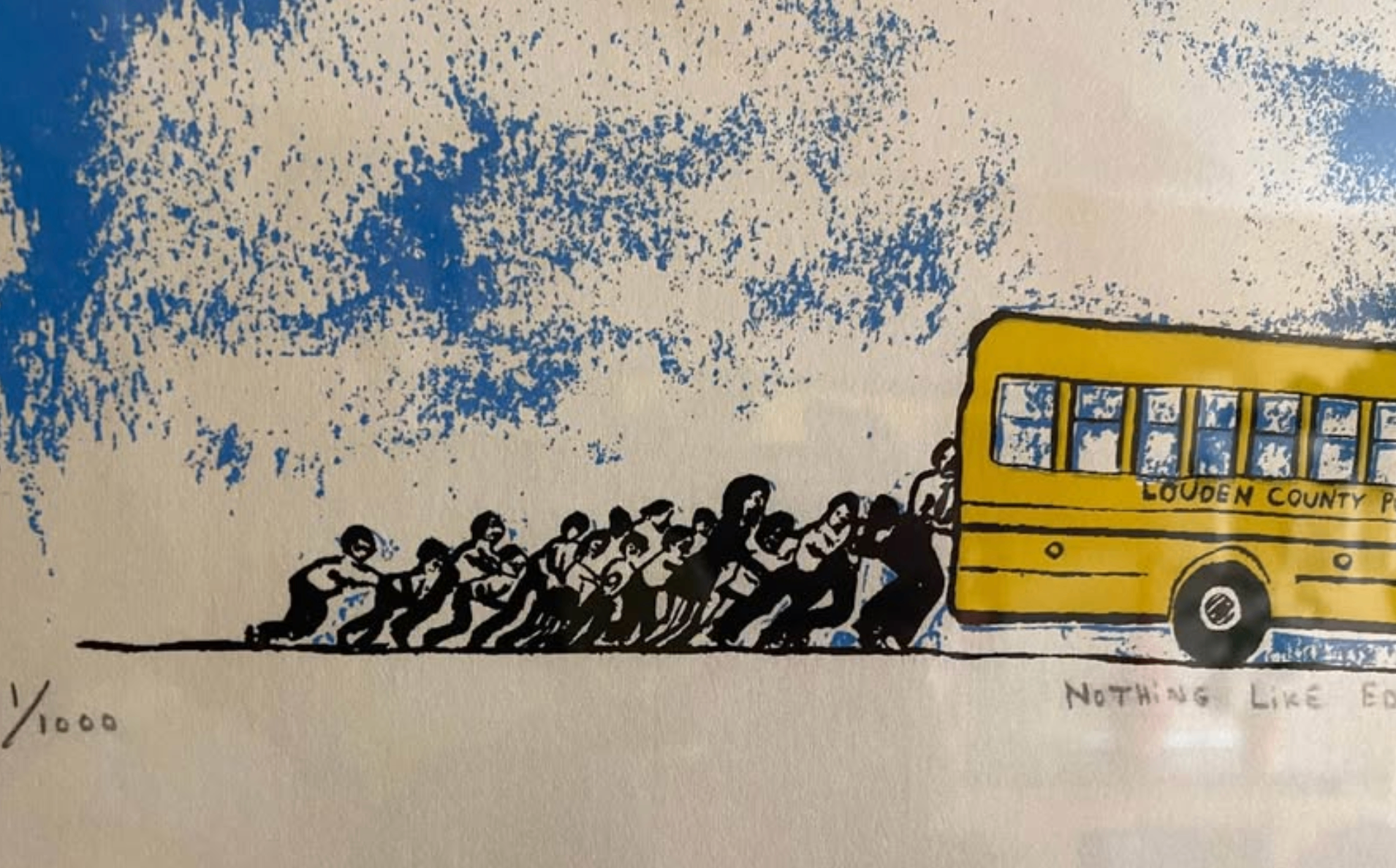Art Numbered & Signed Lithograph Yellow Schoolbus - photo 4