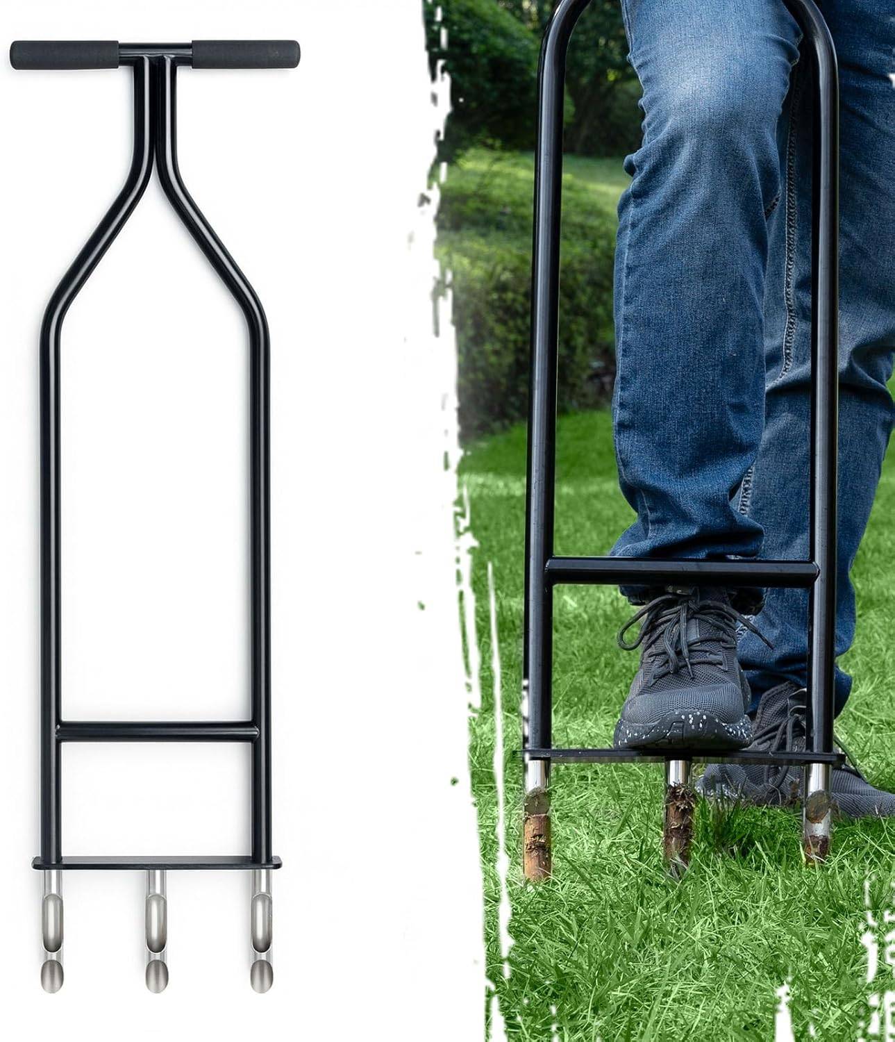 Manual Lawn Aerator Tool - 39.37" Tall