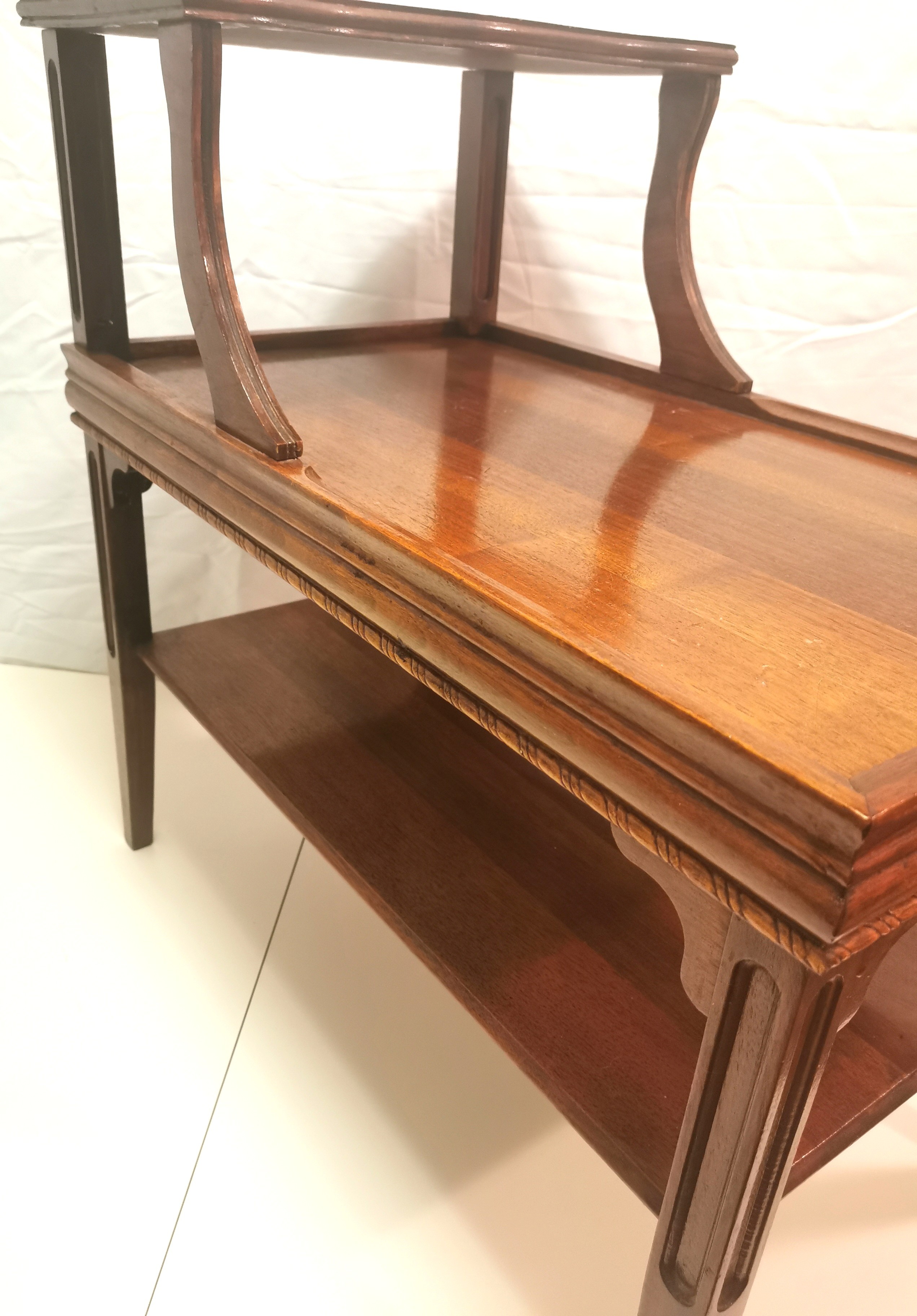 1940s Classic Mahogany 2 Tier Step Table