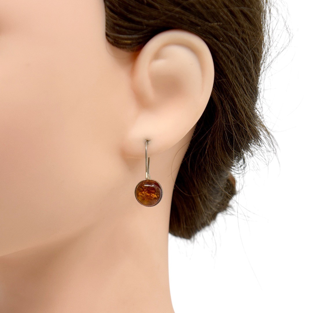 Sterling silver baltic amber earrings - GM333 - photo 3