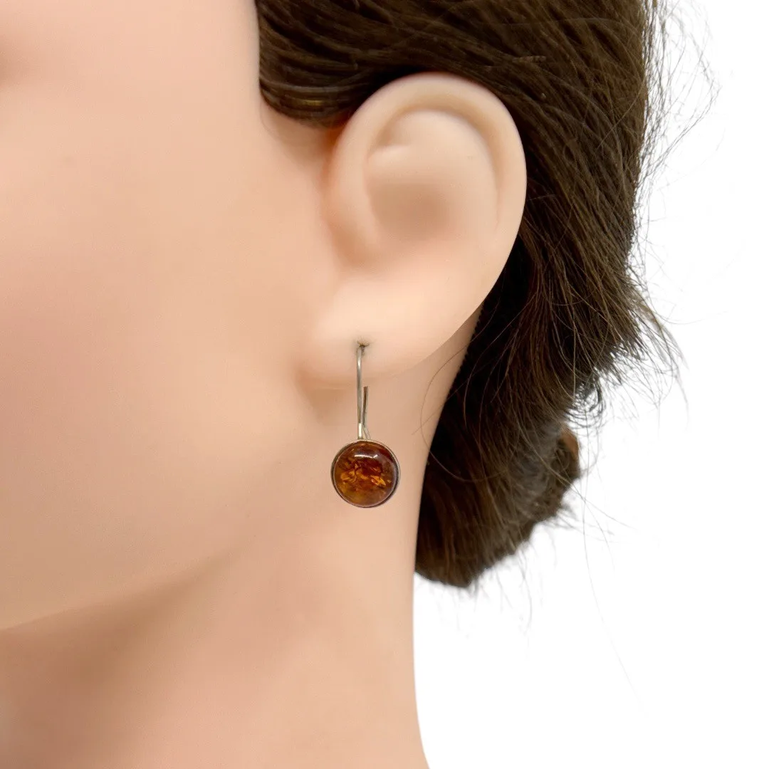 Sterling silver baltic amber earrings - GM333 - photo 3