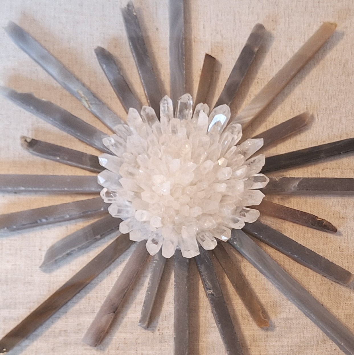Framed Crystal Sunburst Wall Art - photo 2