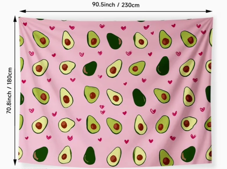 Cute Avocado-Themed Backdrop