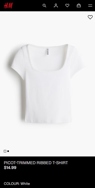 Women's Picot-Trimmed Ribbed T-Shirt - photo 2