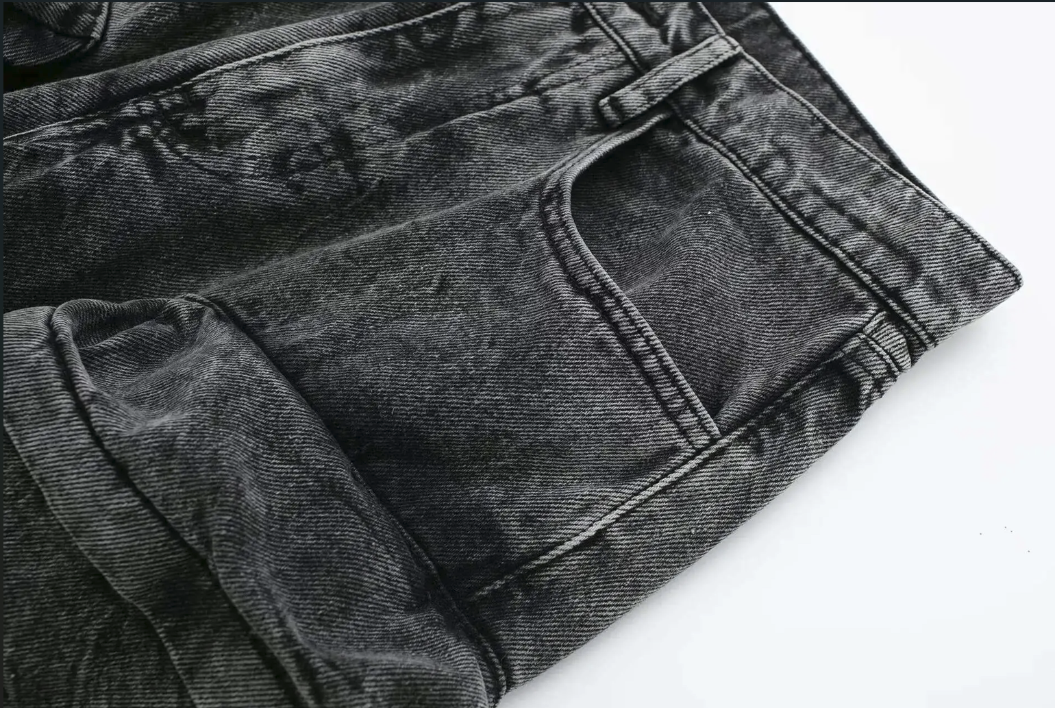 Women & Men Grey Wash Cargo Jeans - photo 5