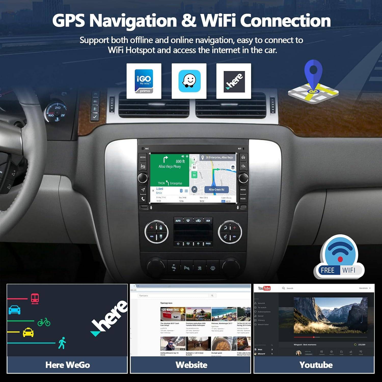 4G+128G Android 15 Car Stereo for GMC Sierra/Chevrolet Chevy - photo 4