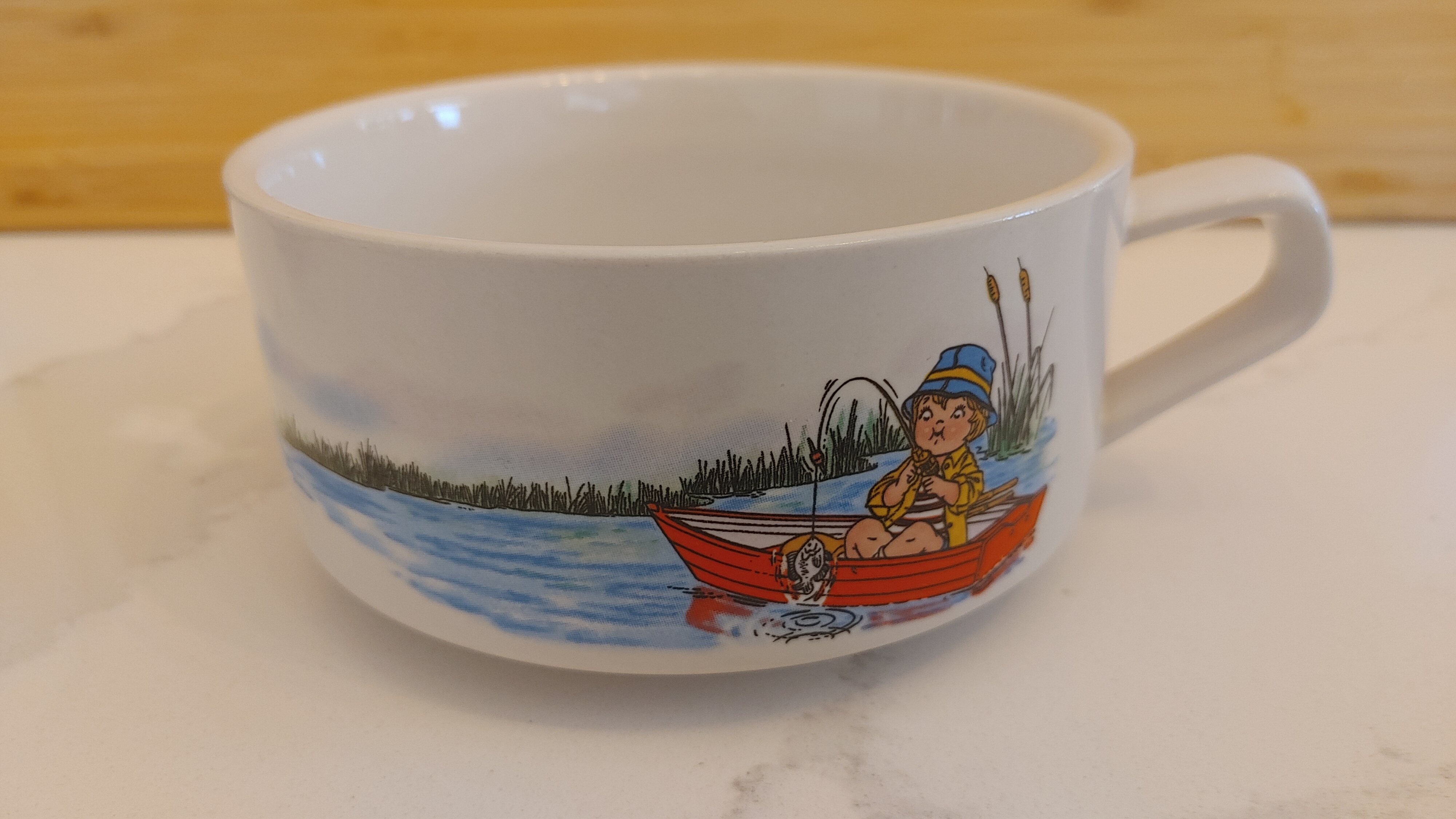 Set of 6 Vintage Soup Bowls with Children's Illustrations - photo 4