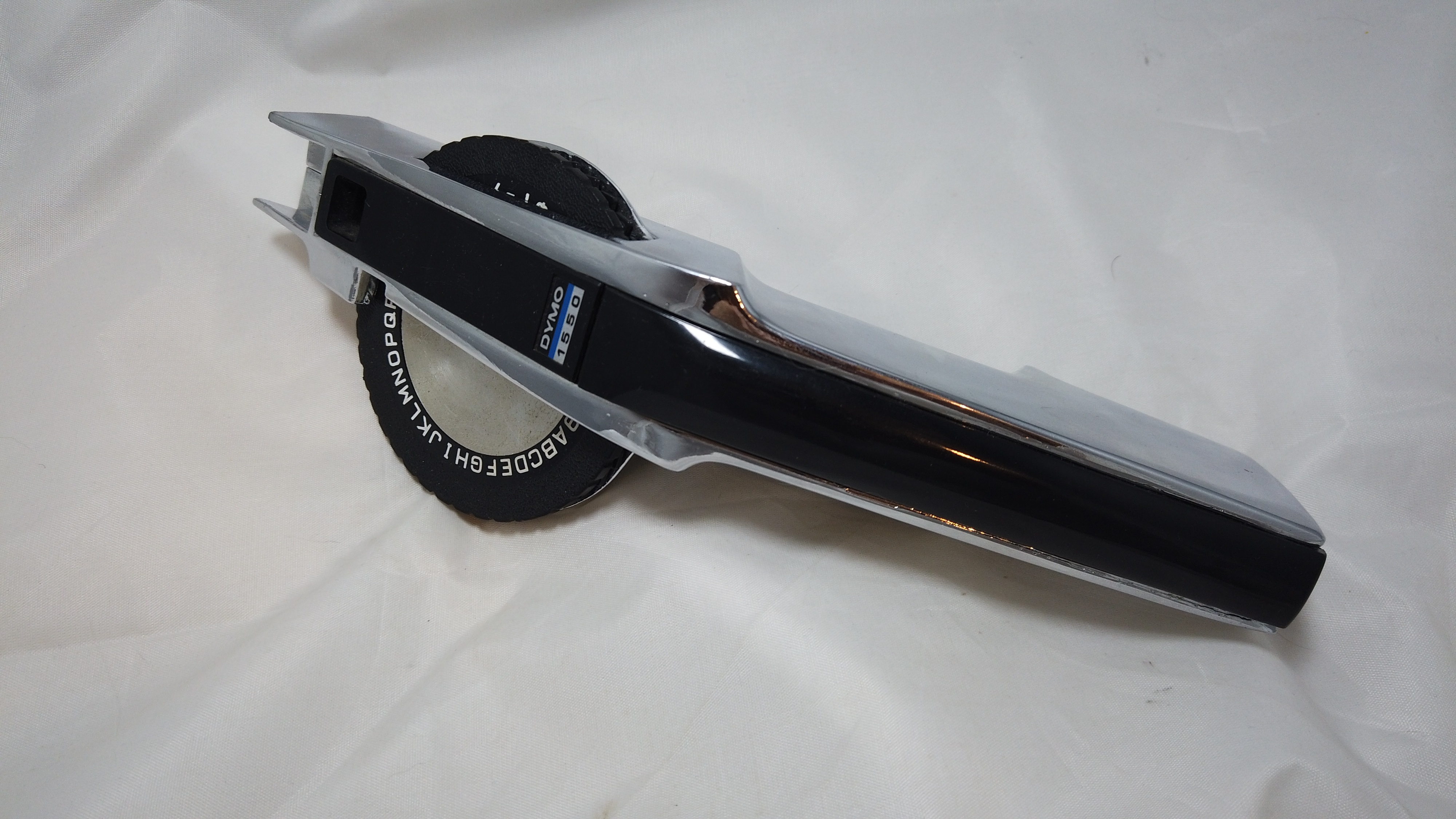 Vintage DYMO 1550 Chrome Embossing Label Maker Metal Hand Labele