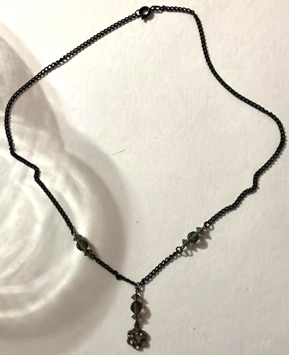 Necklace with Floral Pendant - 16 Inches