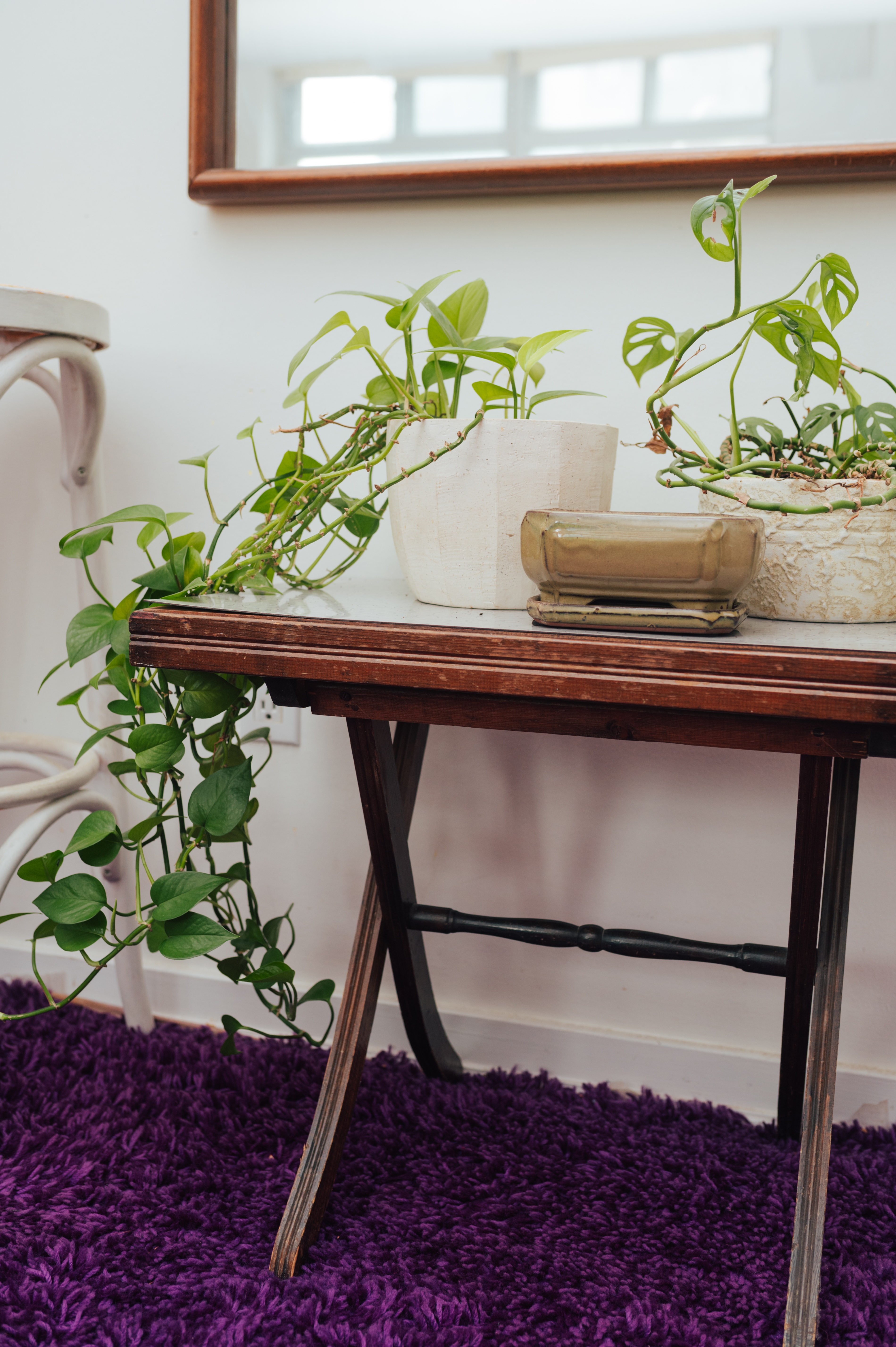 1960s Atomic Laminate Folding Plant Table - photo 3