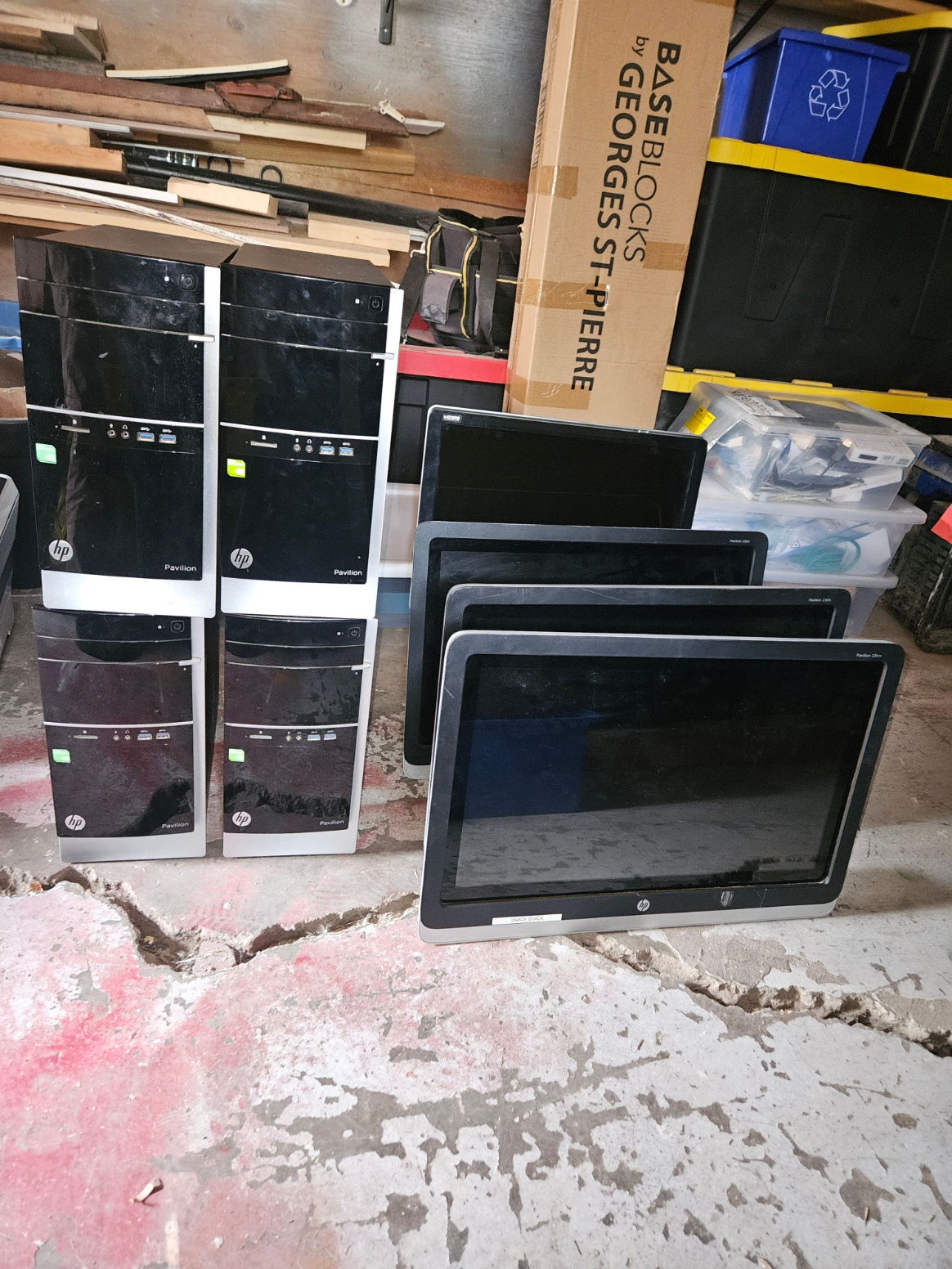 🖥️ LOT OF 4 — HP Pavilion Desktop PCs with Touch Screen Monitors - photo 2