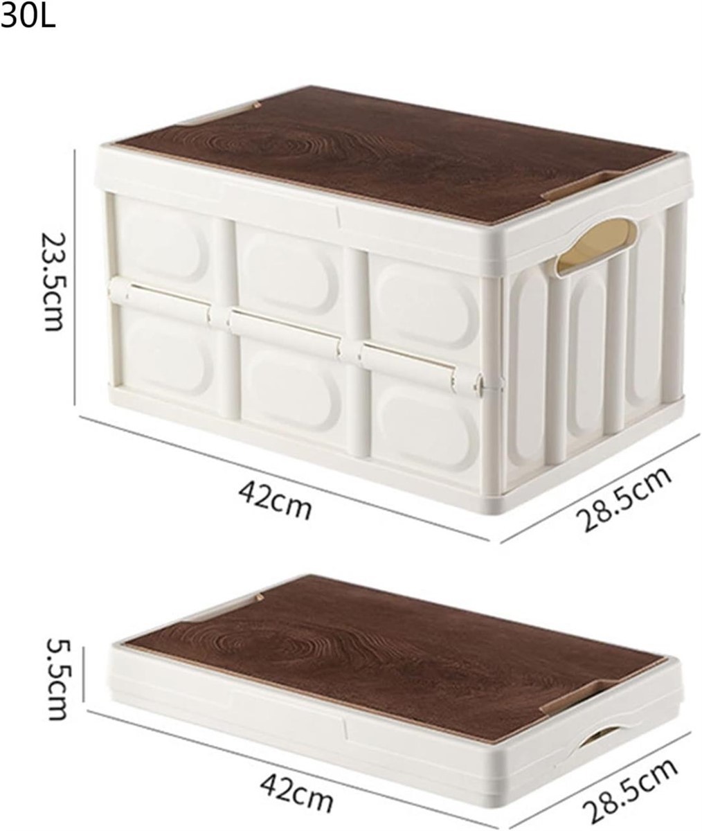 30L Outdoor Storage Box with Wood-look Lid - photo 2