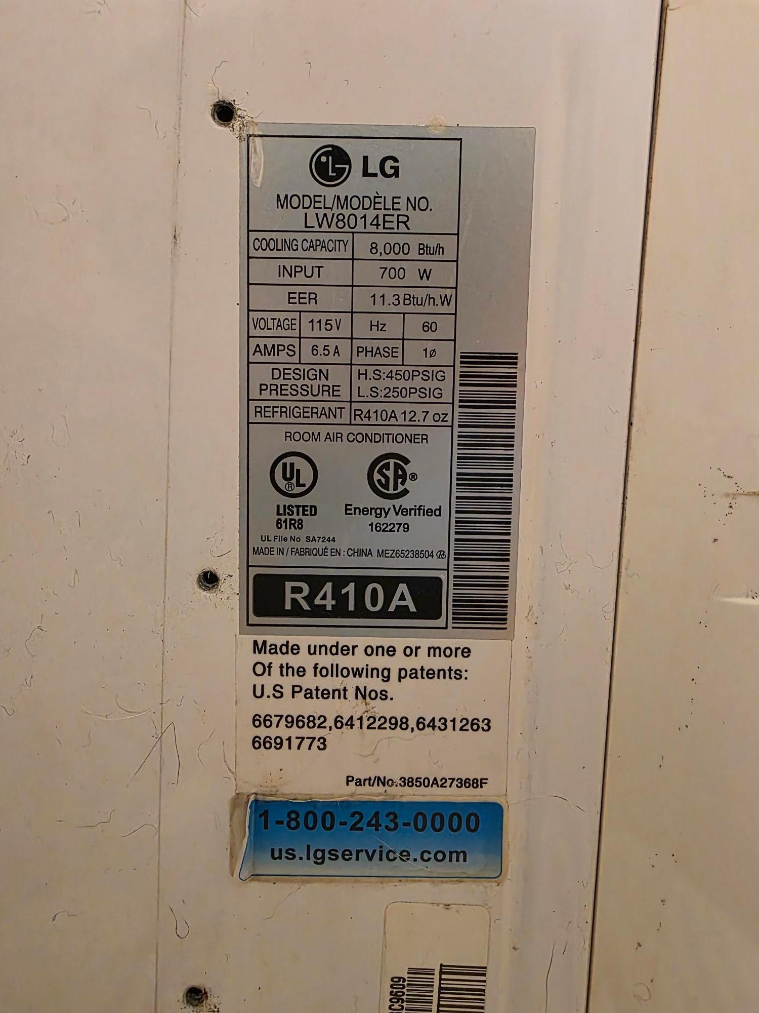 Window-Mounted AIR CONDITIONER - LG LW8014ER - photo 2