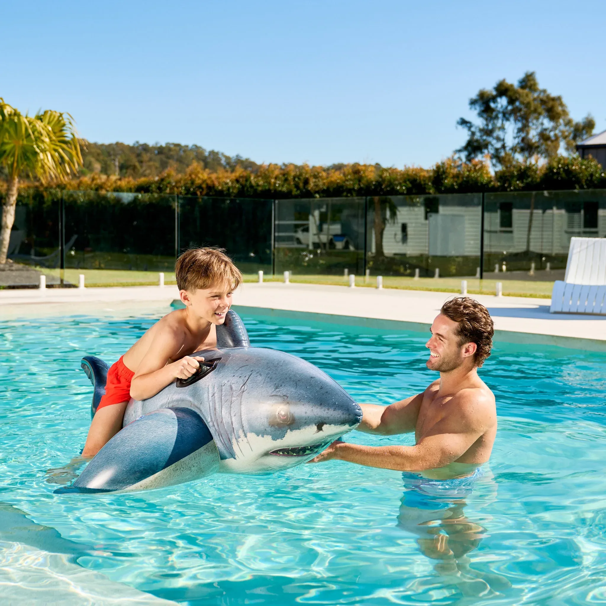 New Intex Great White Shark Inflatable Pool Ride On
