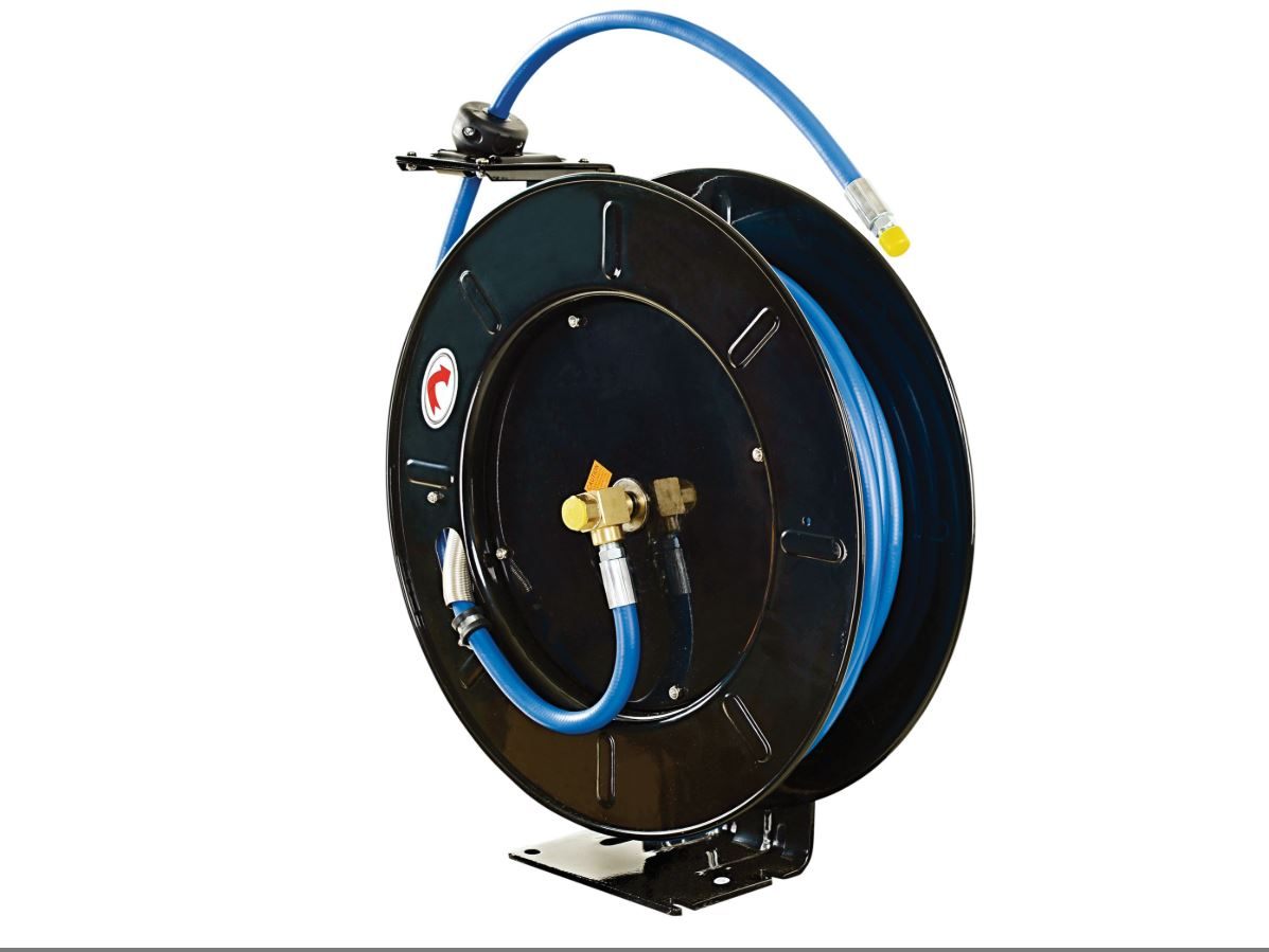 3/8 in. x 50 ft Retractable Pressure Washer Hose Reel