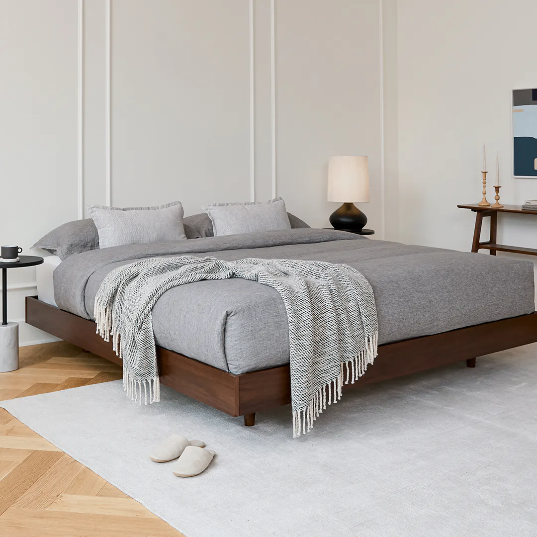 Article Basi King Bed Frame - Walnut