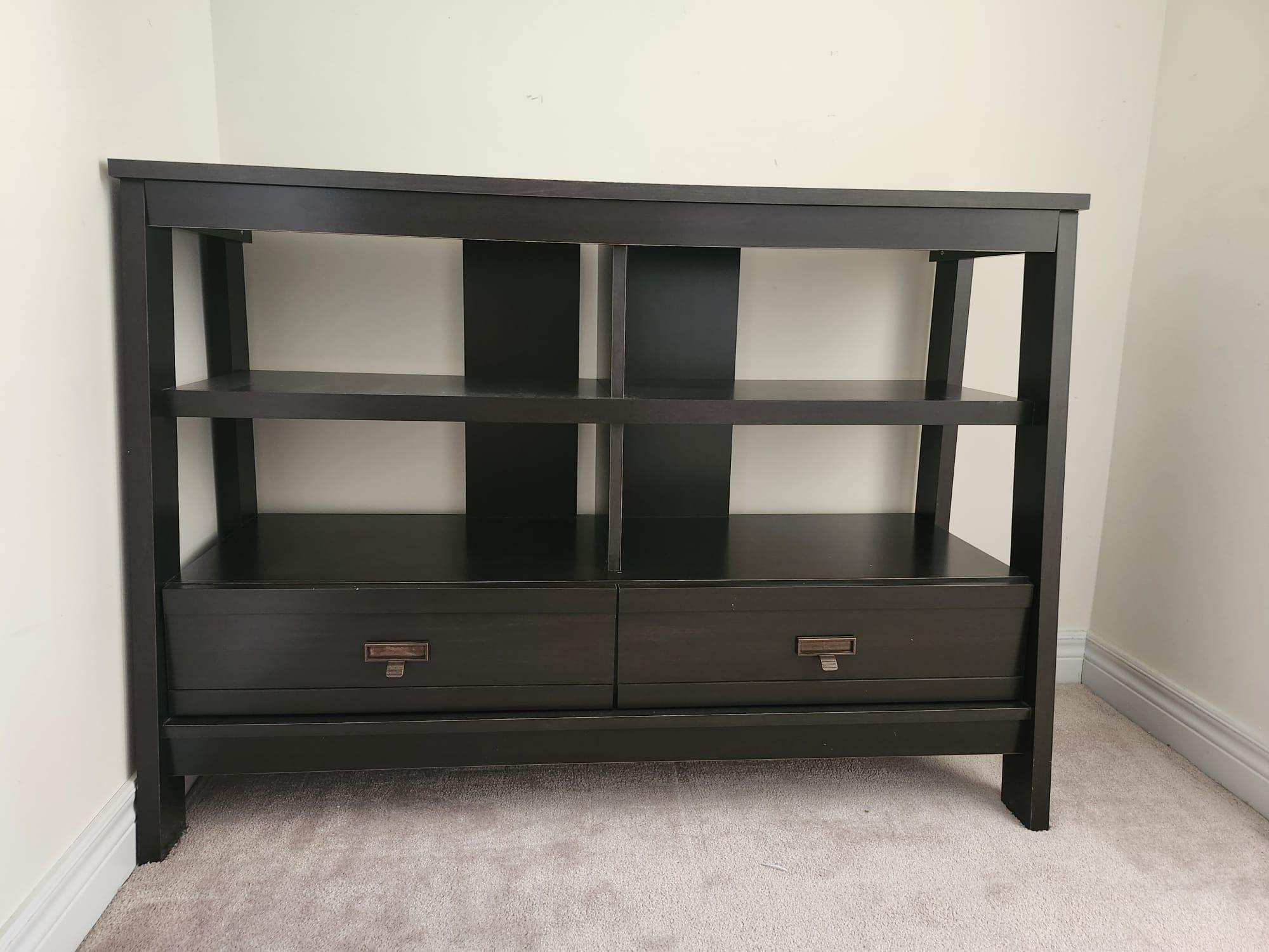TV Stand Black with two drawers