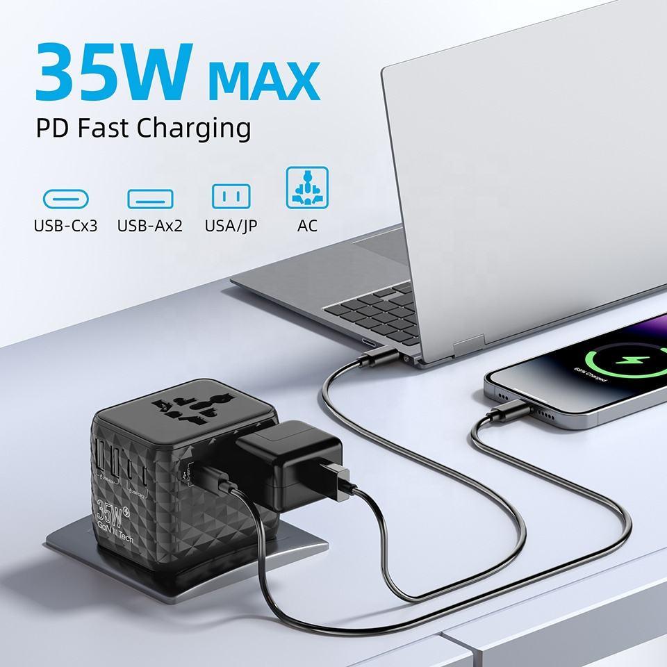 35W Fast Universal Travel Adapter Diamond Finish, 7-in-1 - photo 3